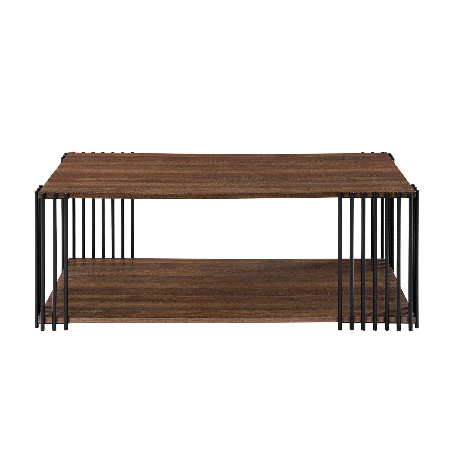 Vertex - Rectangular 3 Piece Occasional Set (1 Coffee & 2 End Tables) - Brown / Black, dark brown, view 3