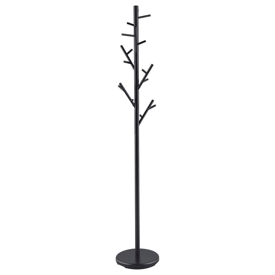 Clover - 18 Hook Freestanding Metal Coat Rack Hat Hanger - Black Image