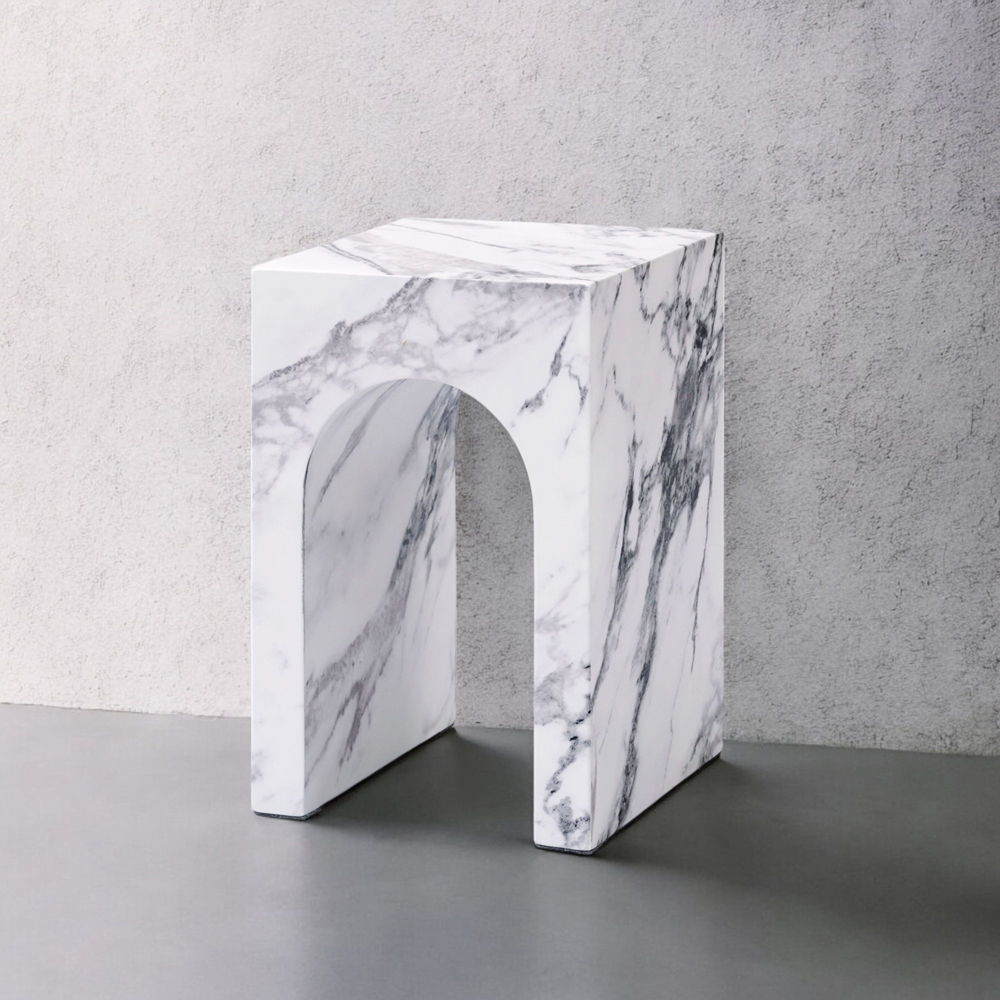 Fritzy - End Table - Engineered Stone, white, view 6