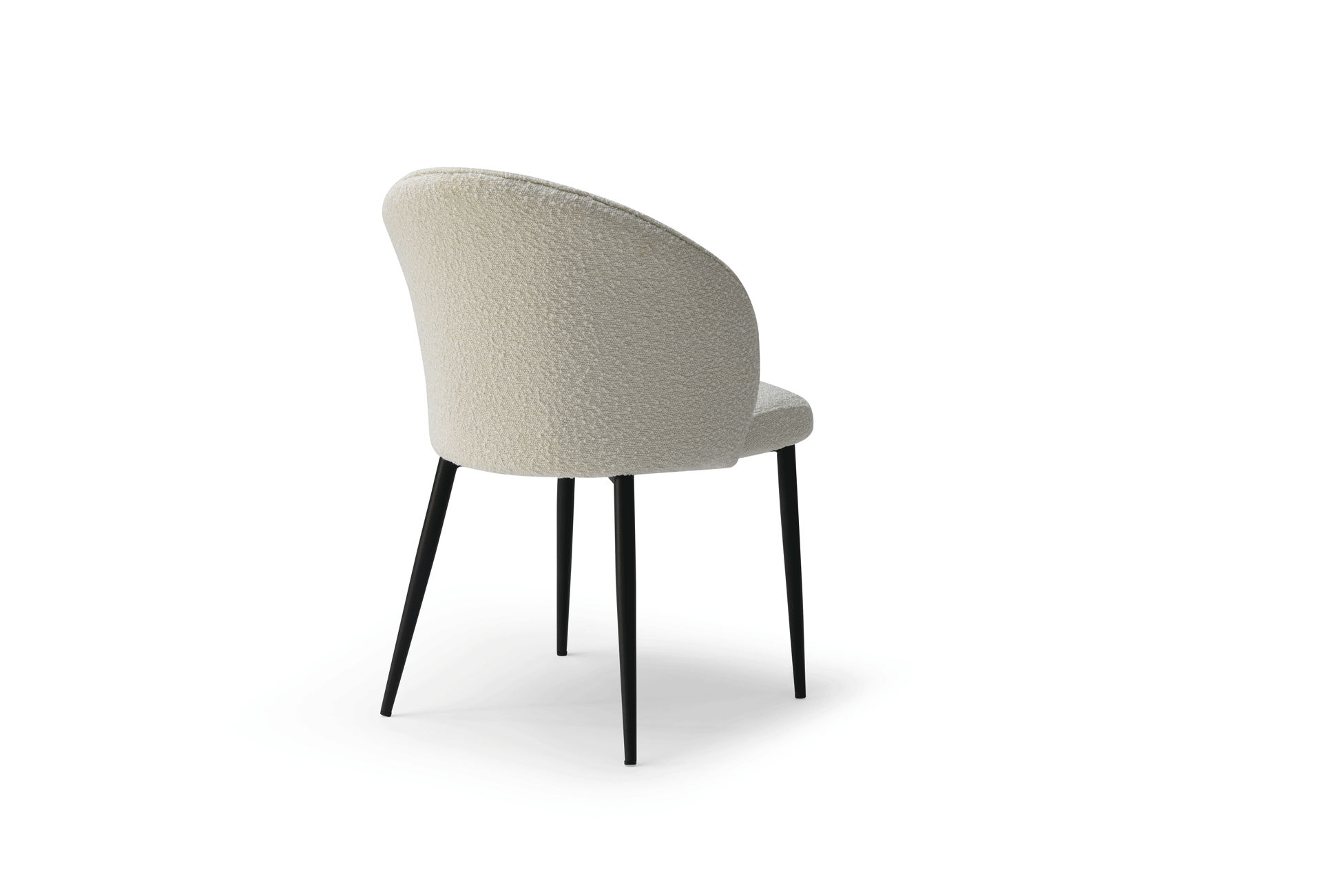 2107 - Chair Black Legs - White