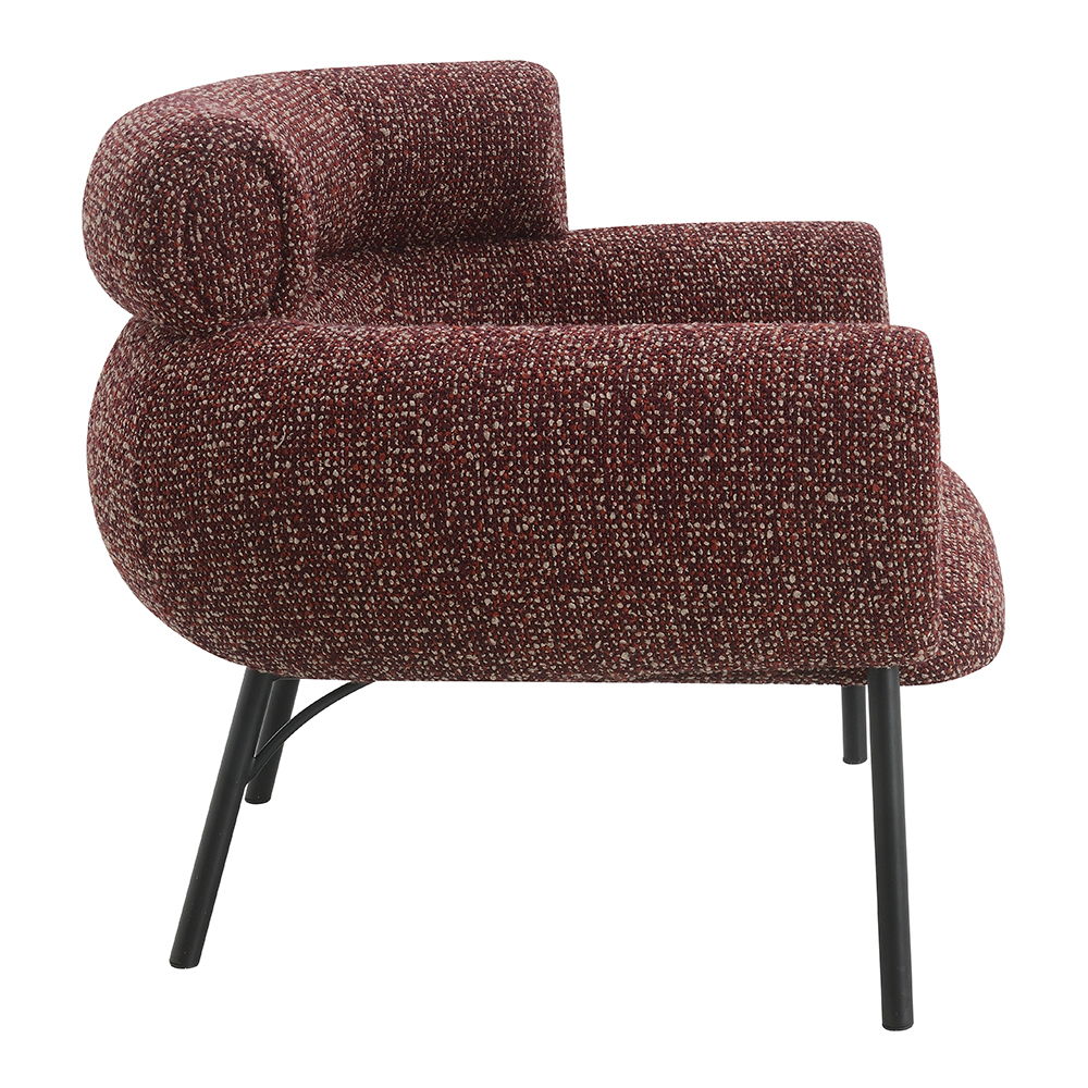 Mardi - Chair - Maroon Tweed, dark red, view 3