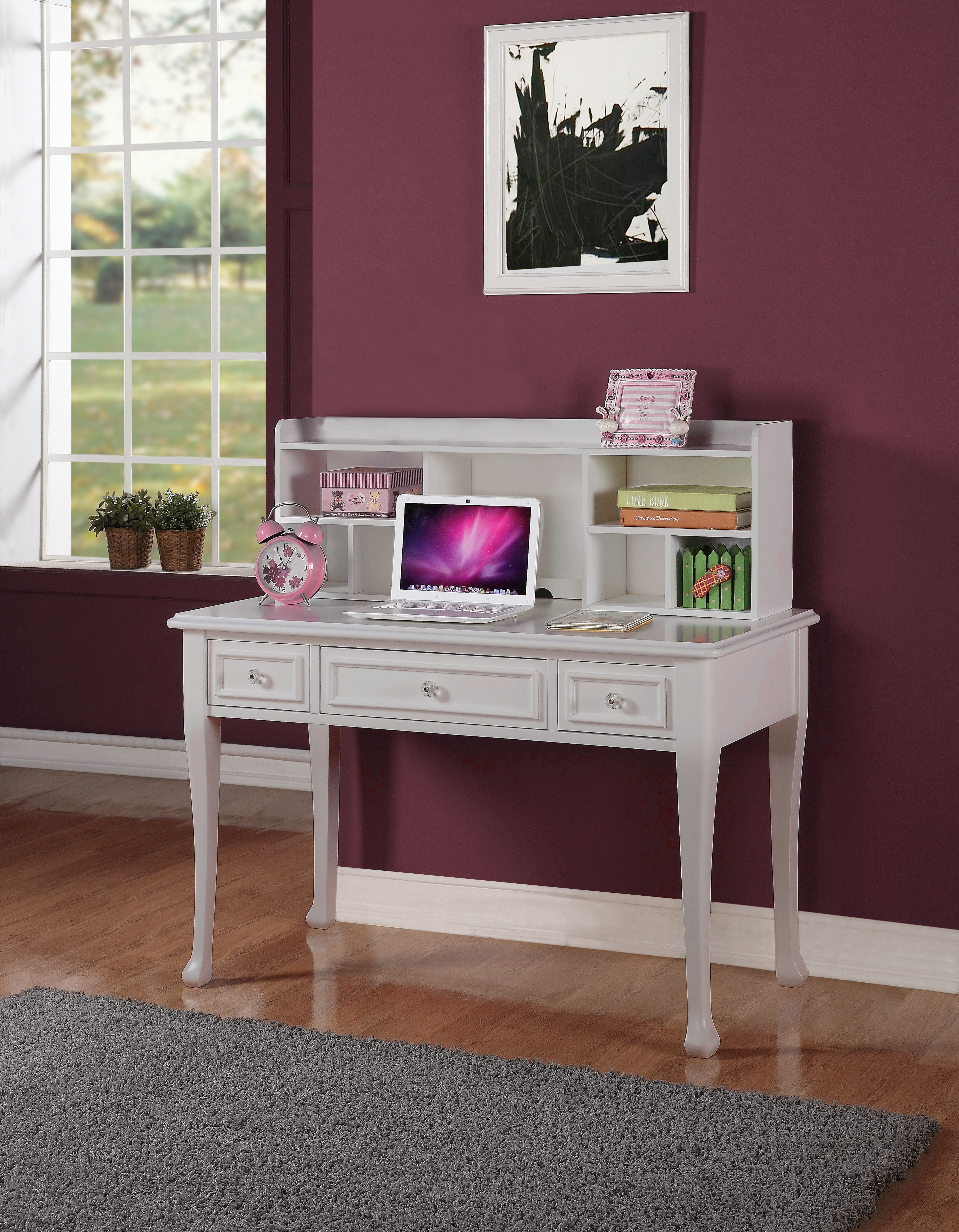 Jesse - Desk With Hutch - White