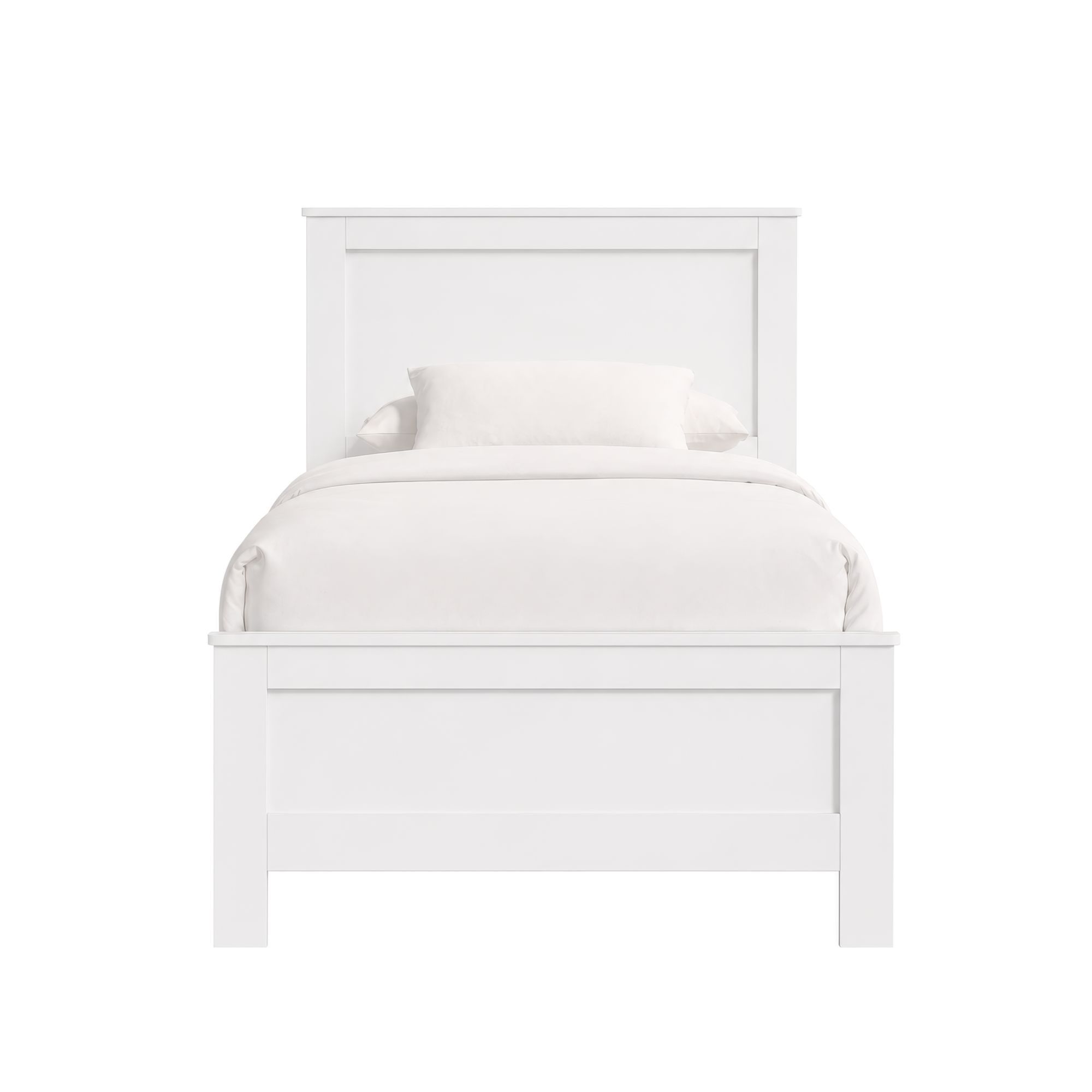 Sami - Youth Twin Panel Bed - White