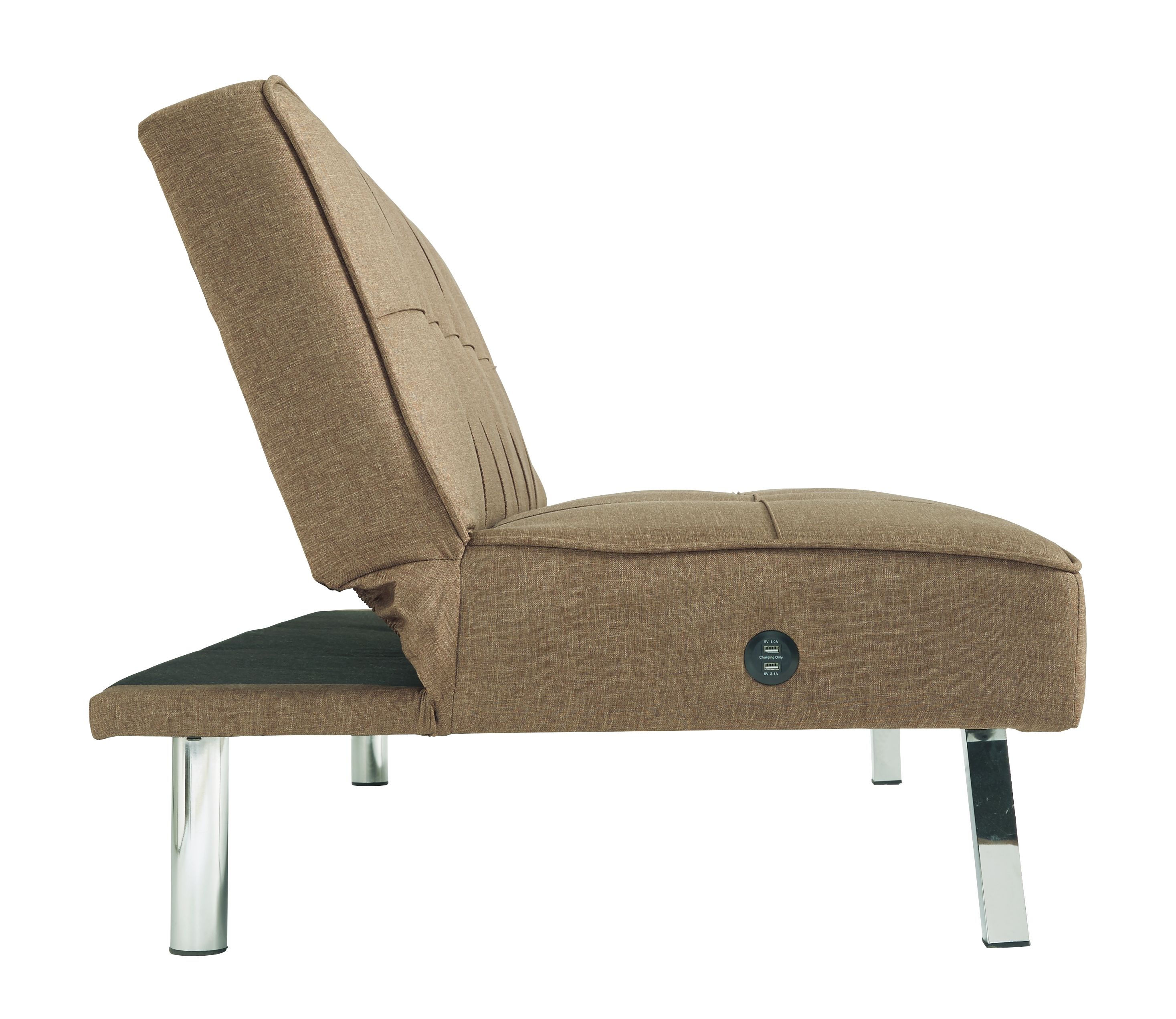 Santini Brown Flip Flop Armless Sofa New Lots Furniture Online Store