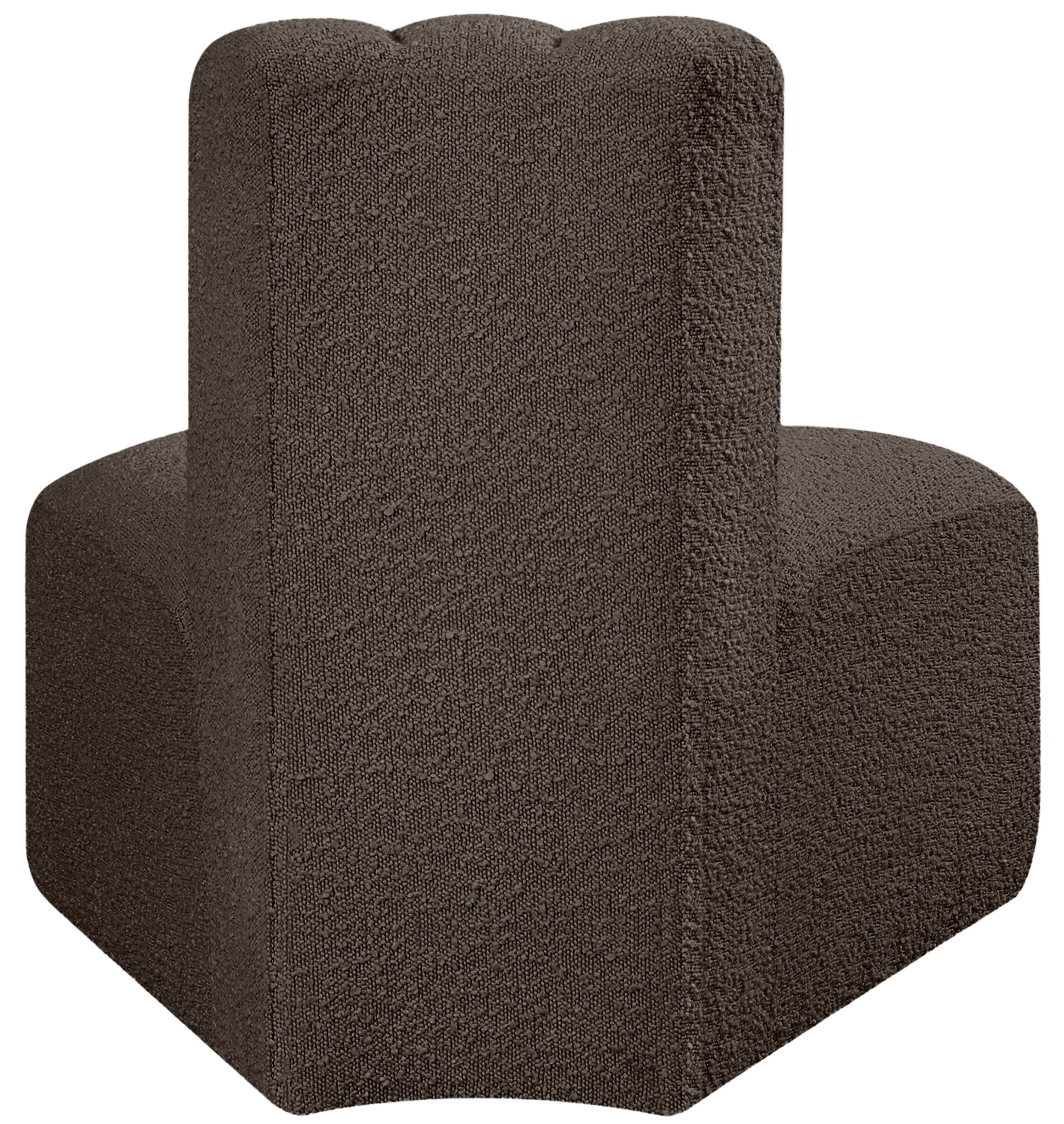 Arc - Boucle Fabric Reverse Corner - Brown