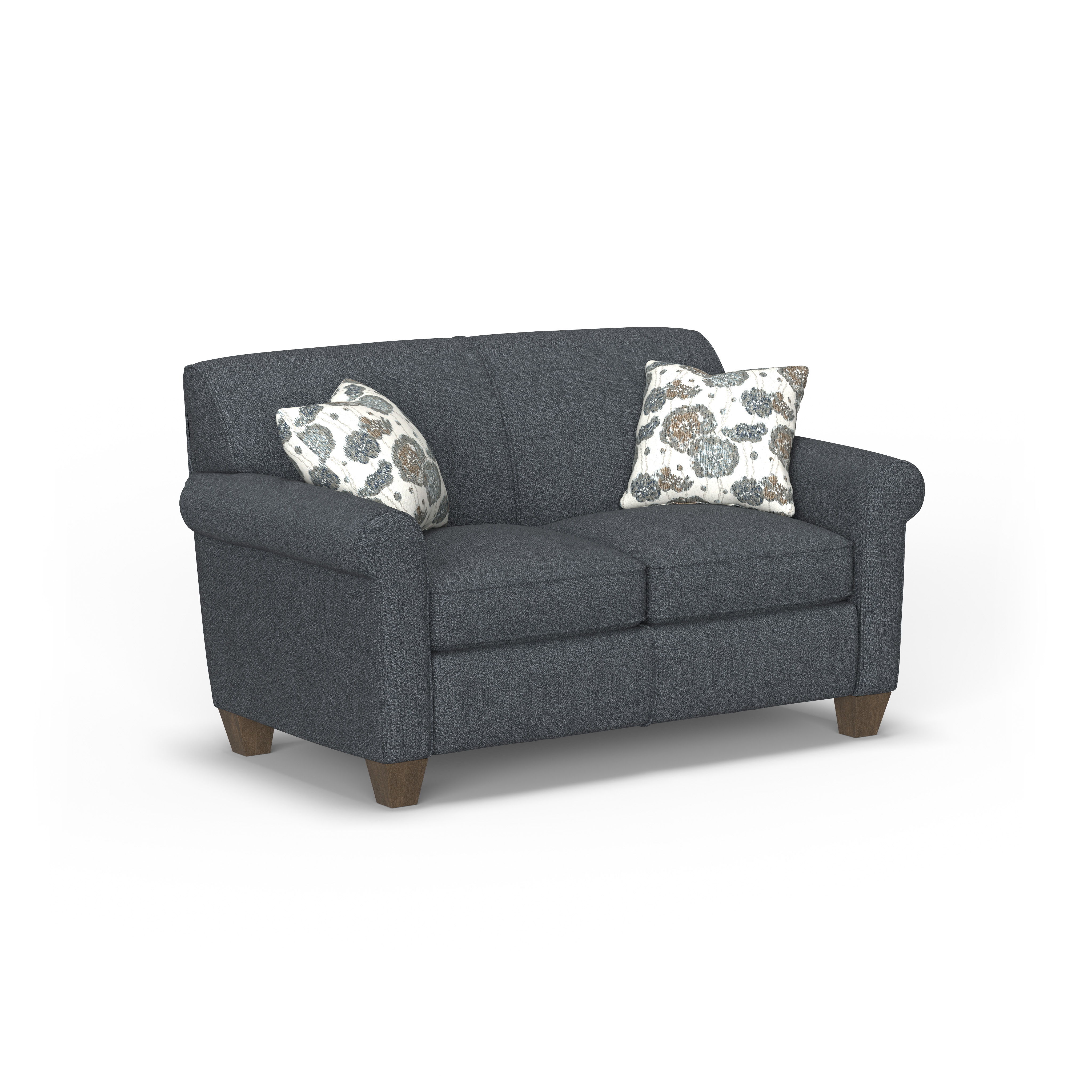 Dana - Fabric Loveseat, blue