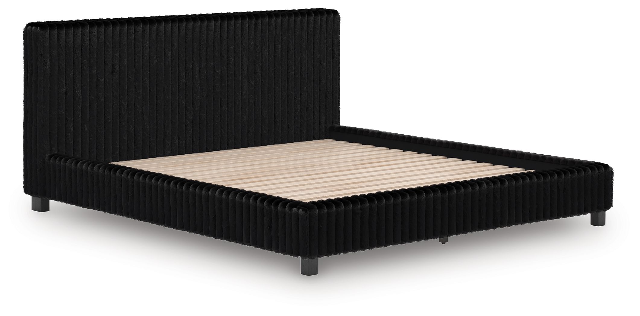 Zuraleus - California King Upholstered Bed - Black