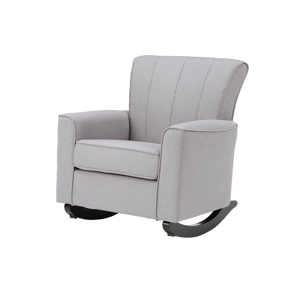 Denzell - Rocking Chair - Light Gray Linen, gray, view 7