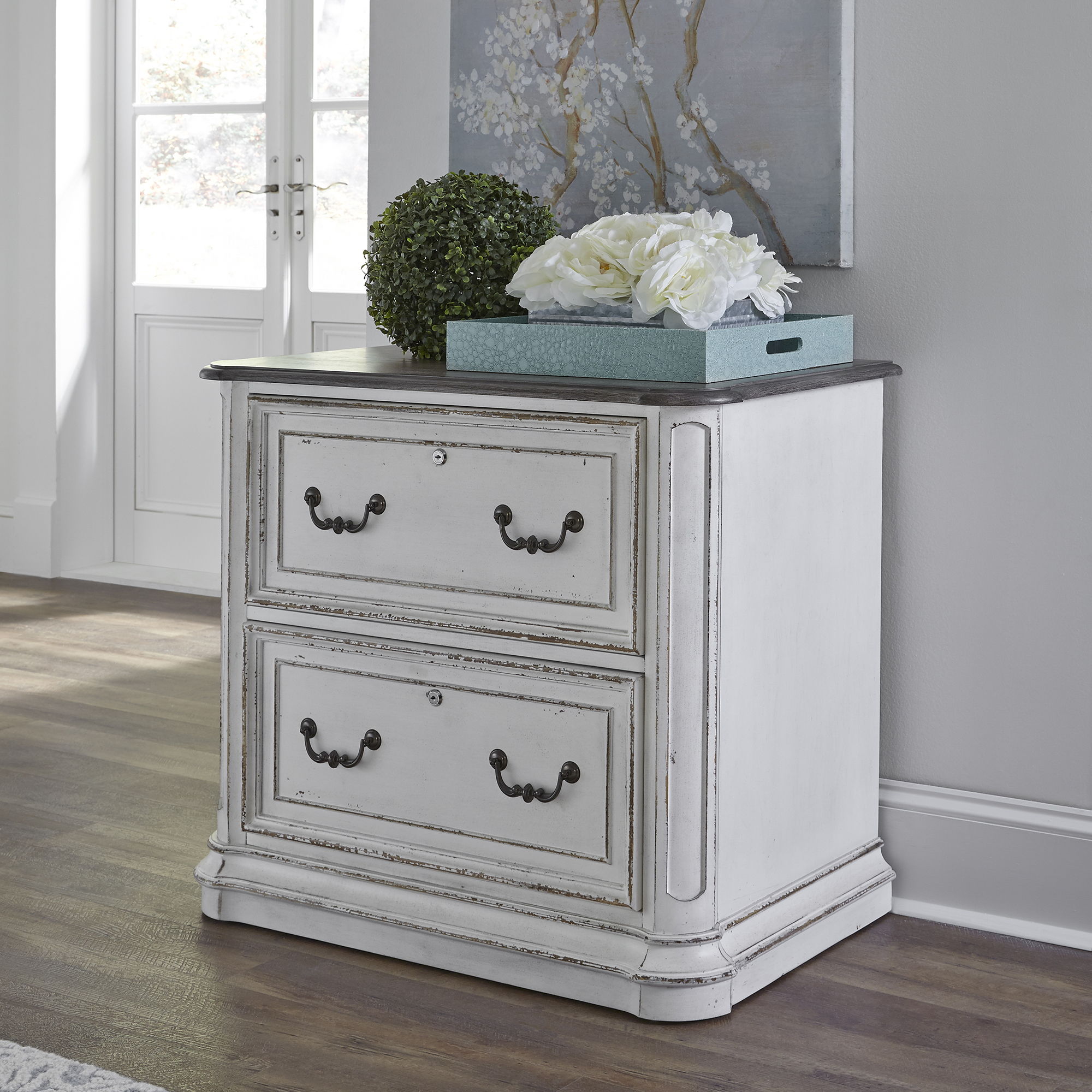 Liberty Furniture Magnolia Manor - Jr Executive Media Lateral File - White