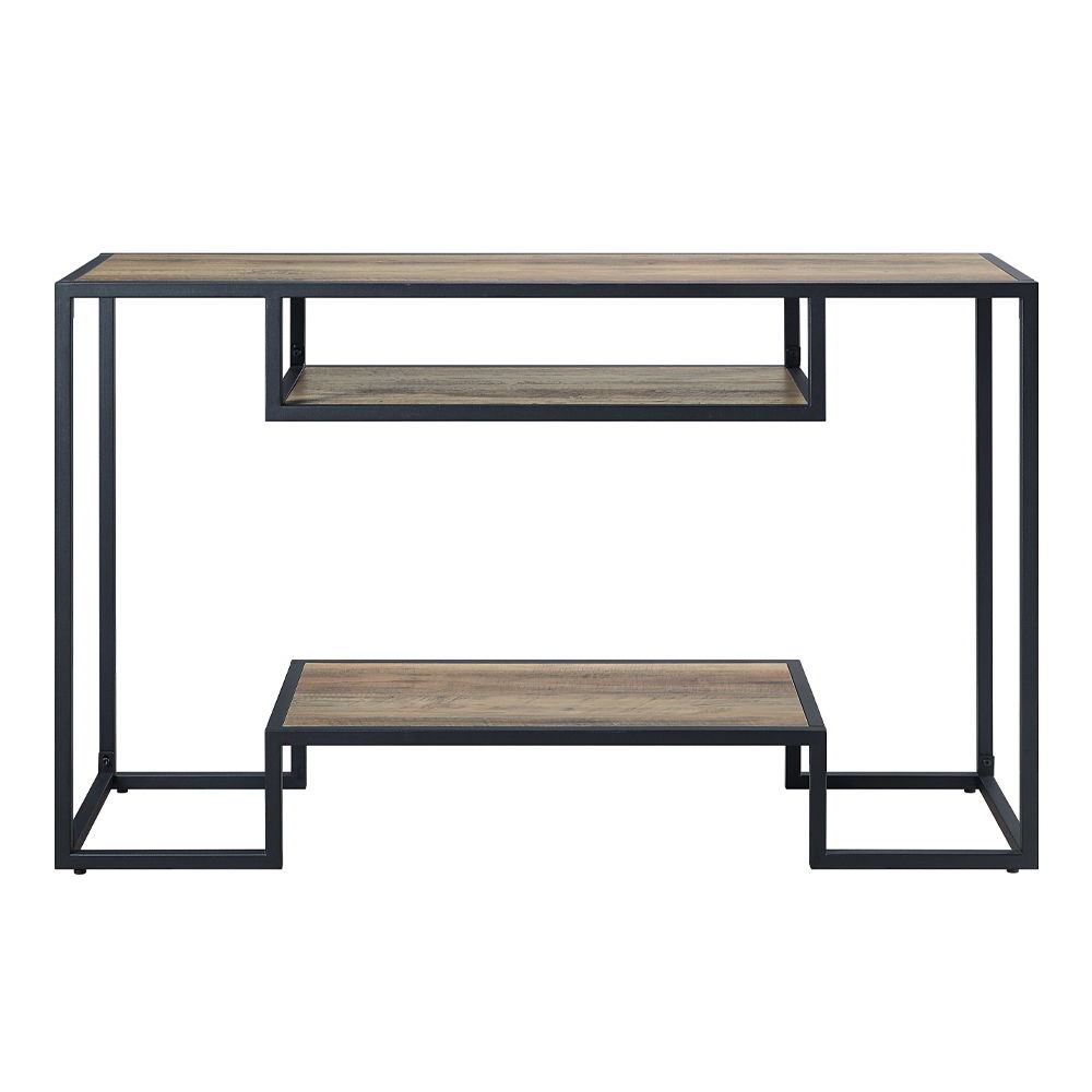 Idella - Sofa Table - Rustic Oak & Black, black, view 6