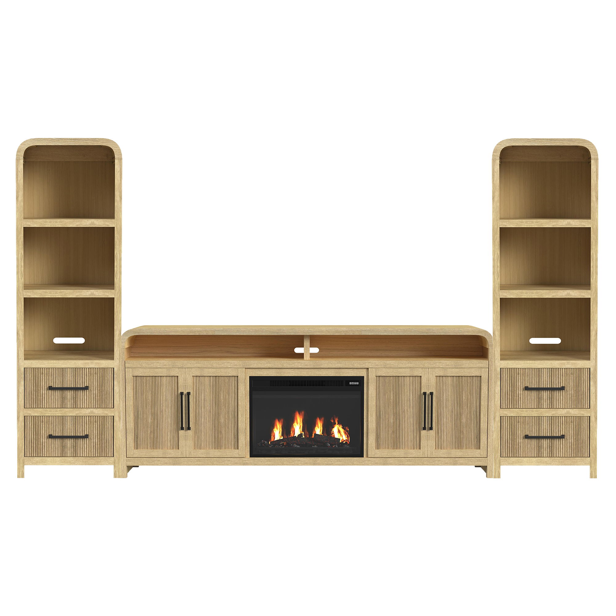 4 Pc · Entertainment Unit With 82" TV Console