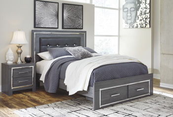 Queen Platform Bed With 2 Storage Drawers
