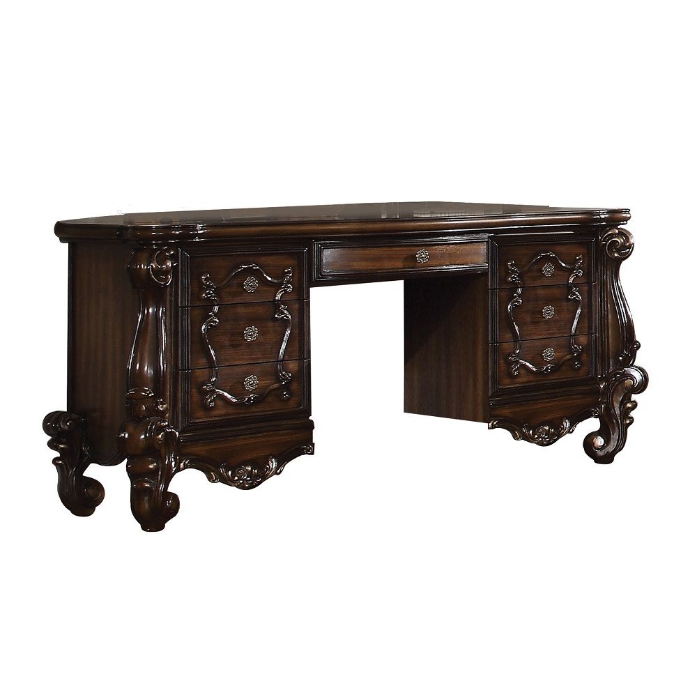 Versailles - Vanity Desk - Cherry Oak, dark brown, view 2