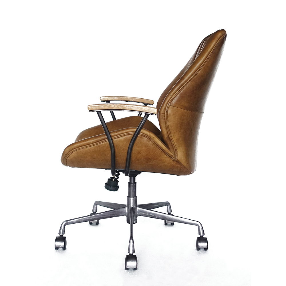 Hamilton - Office Chair - Coffee Top Grain Leather, light brown, view 3