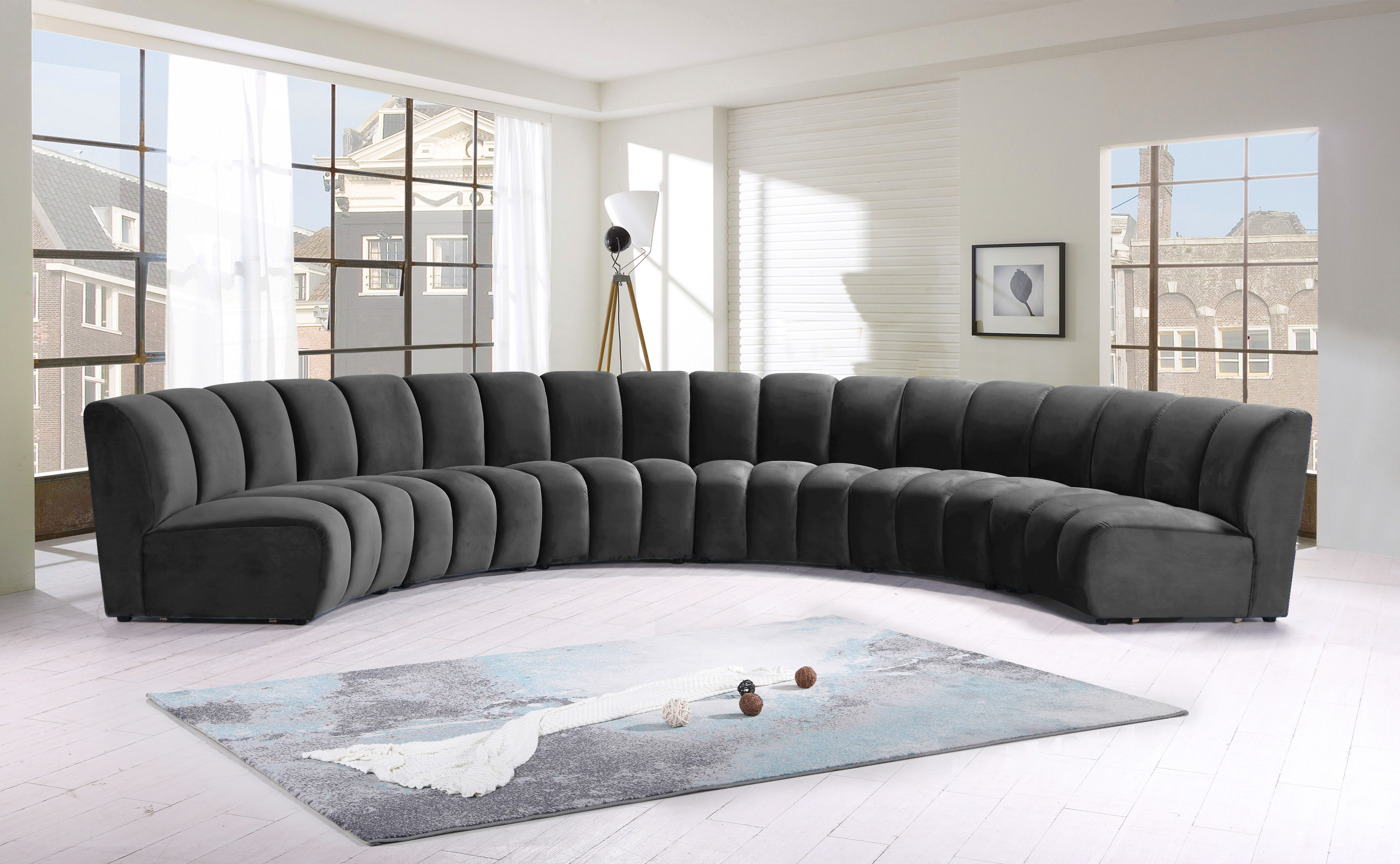 Infinity - 6 Piece Modular Sectional - Gray