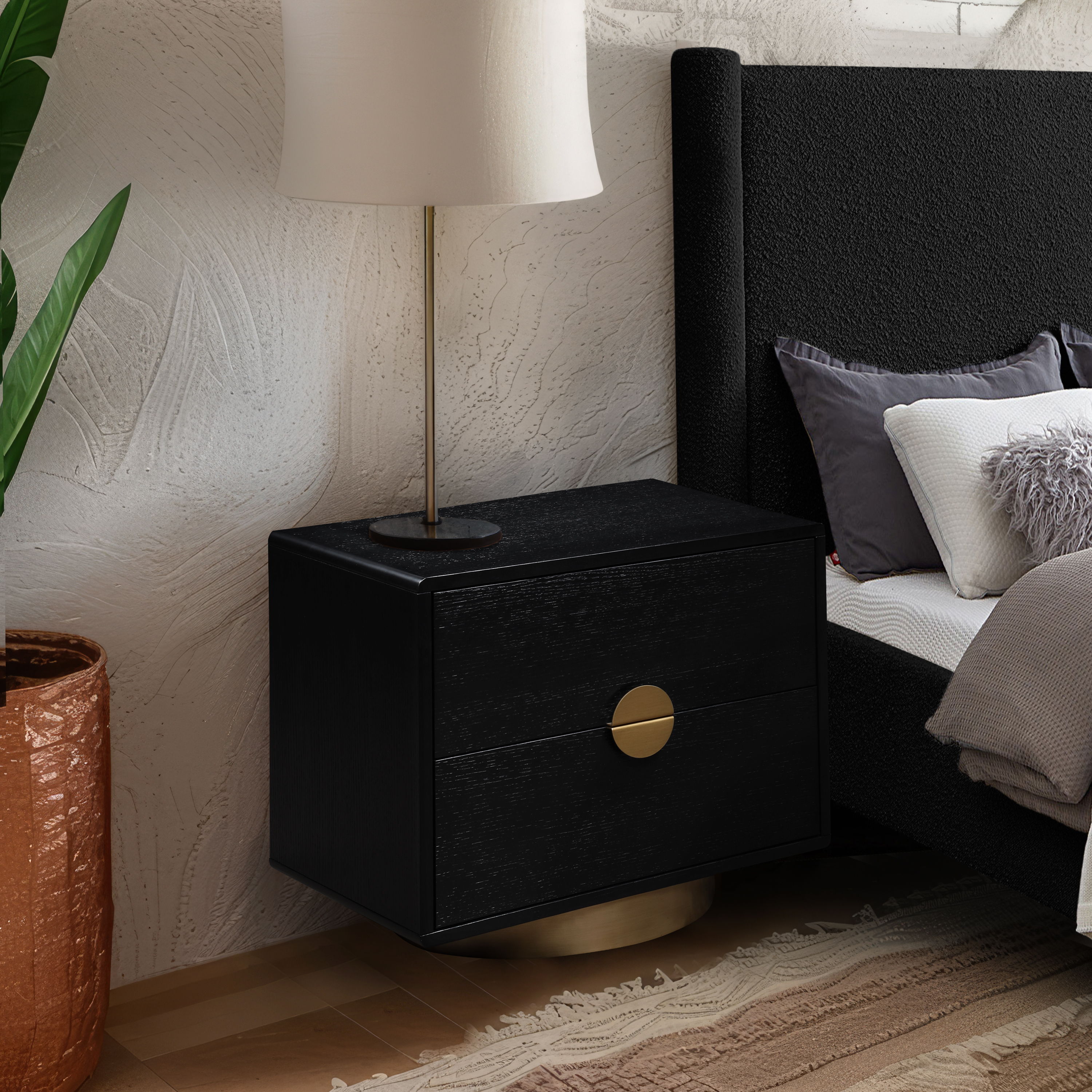 Wade - Night Stand / Side Table - Black