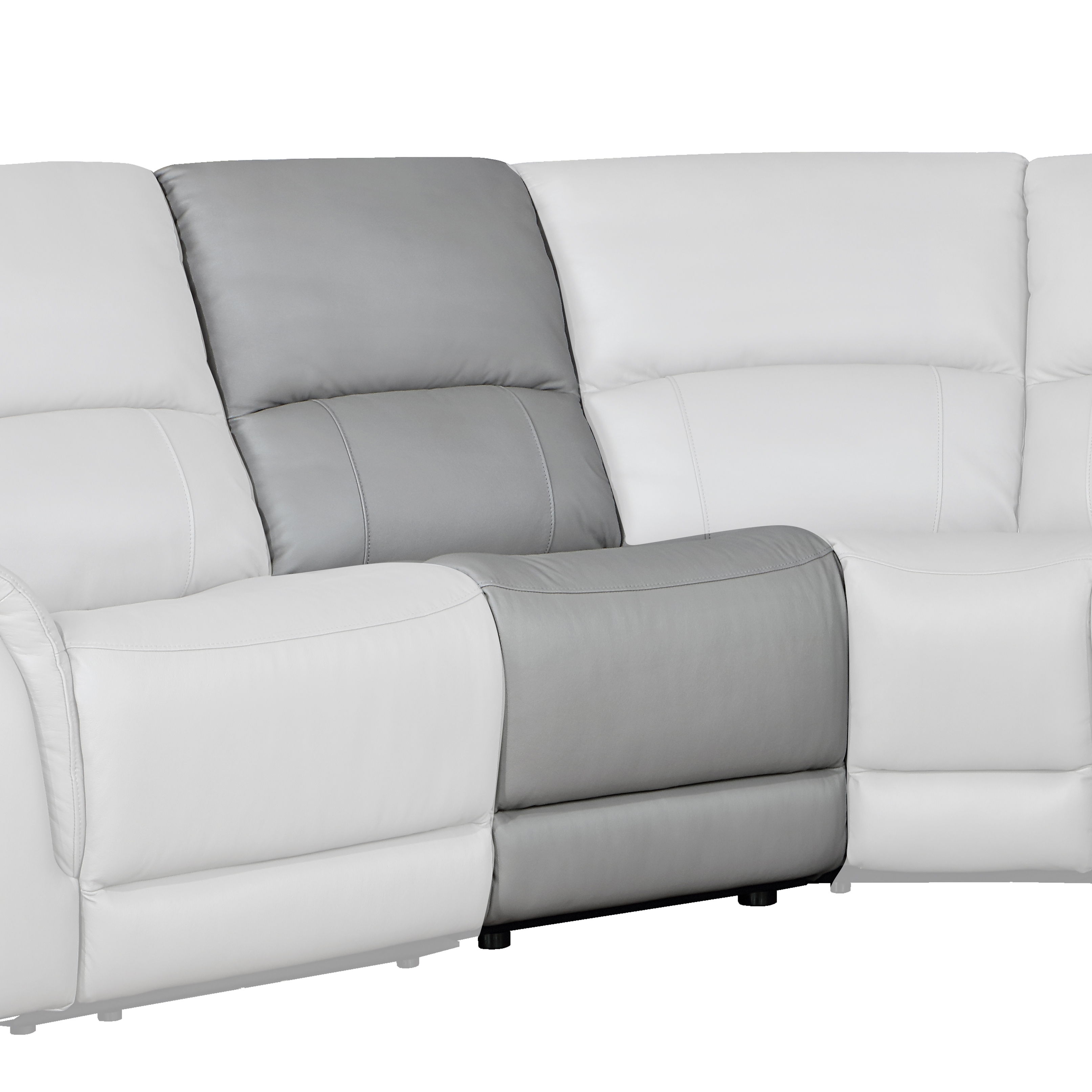 Alexandria - Armless Reclining Chair With Power Footrest - Stone