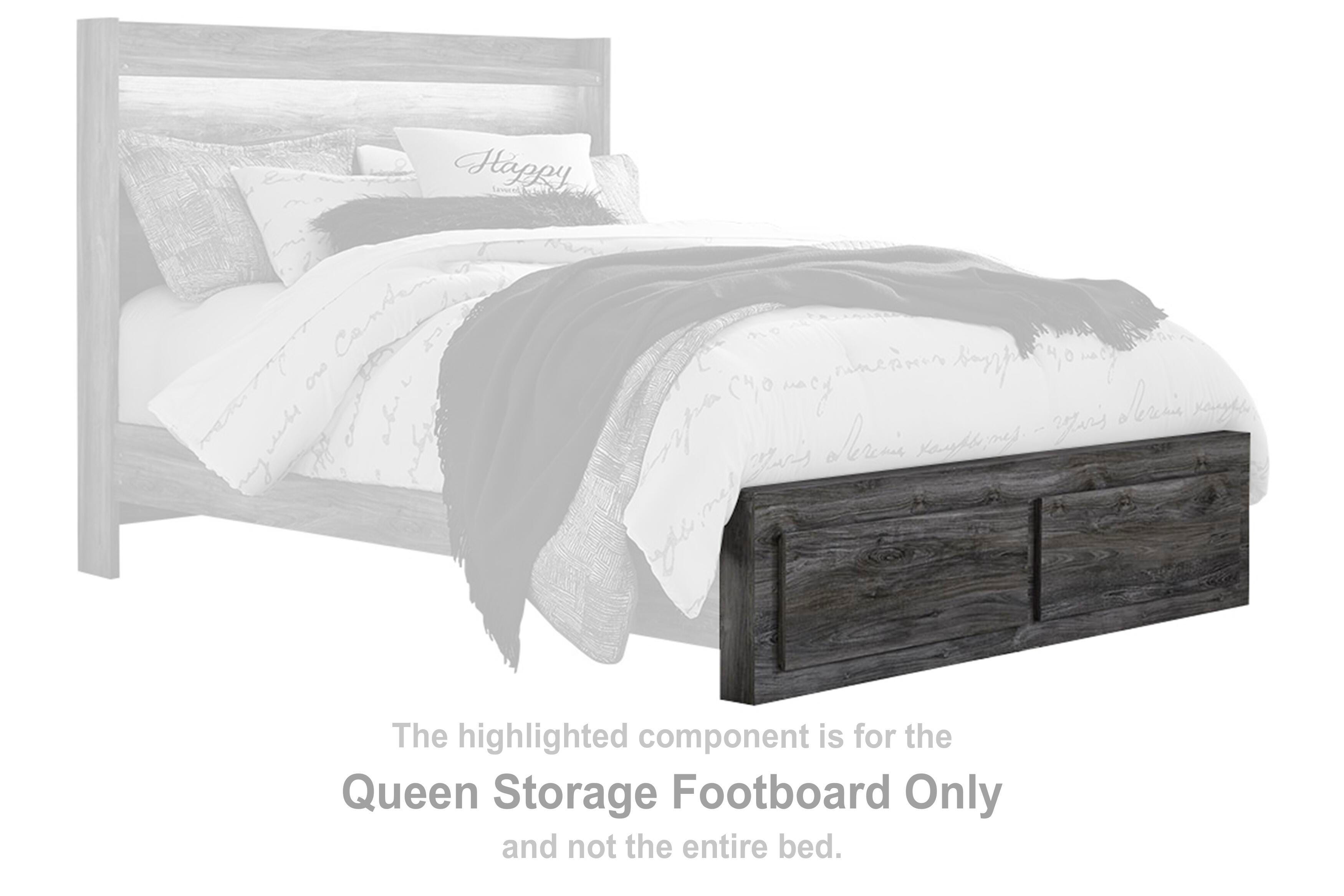 Baystorm – Queen Storage Footboard – Gray