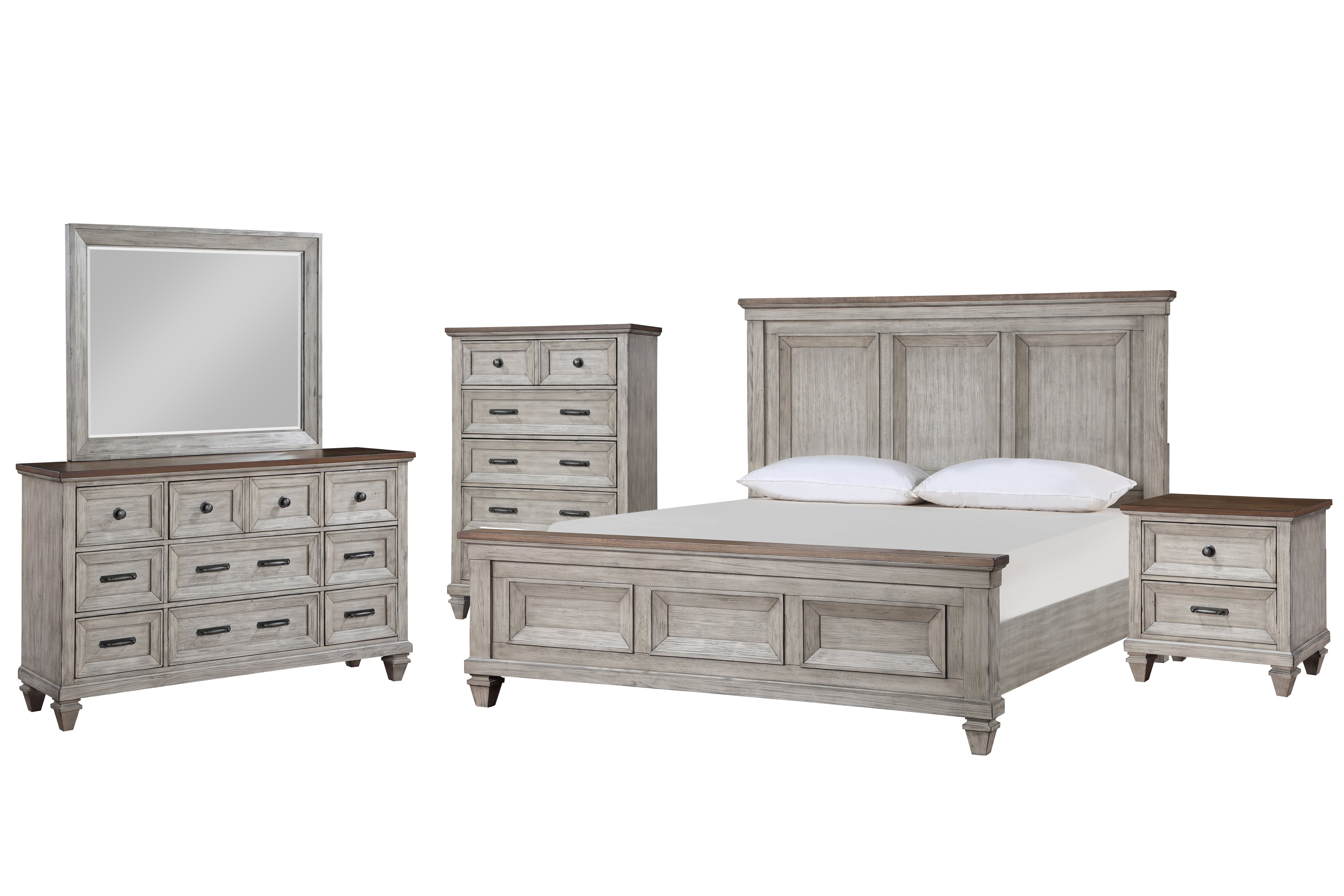 Eastern King · 5 Pc · Bed & Dresser & Mirror & Chest & Nightstand