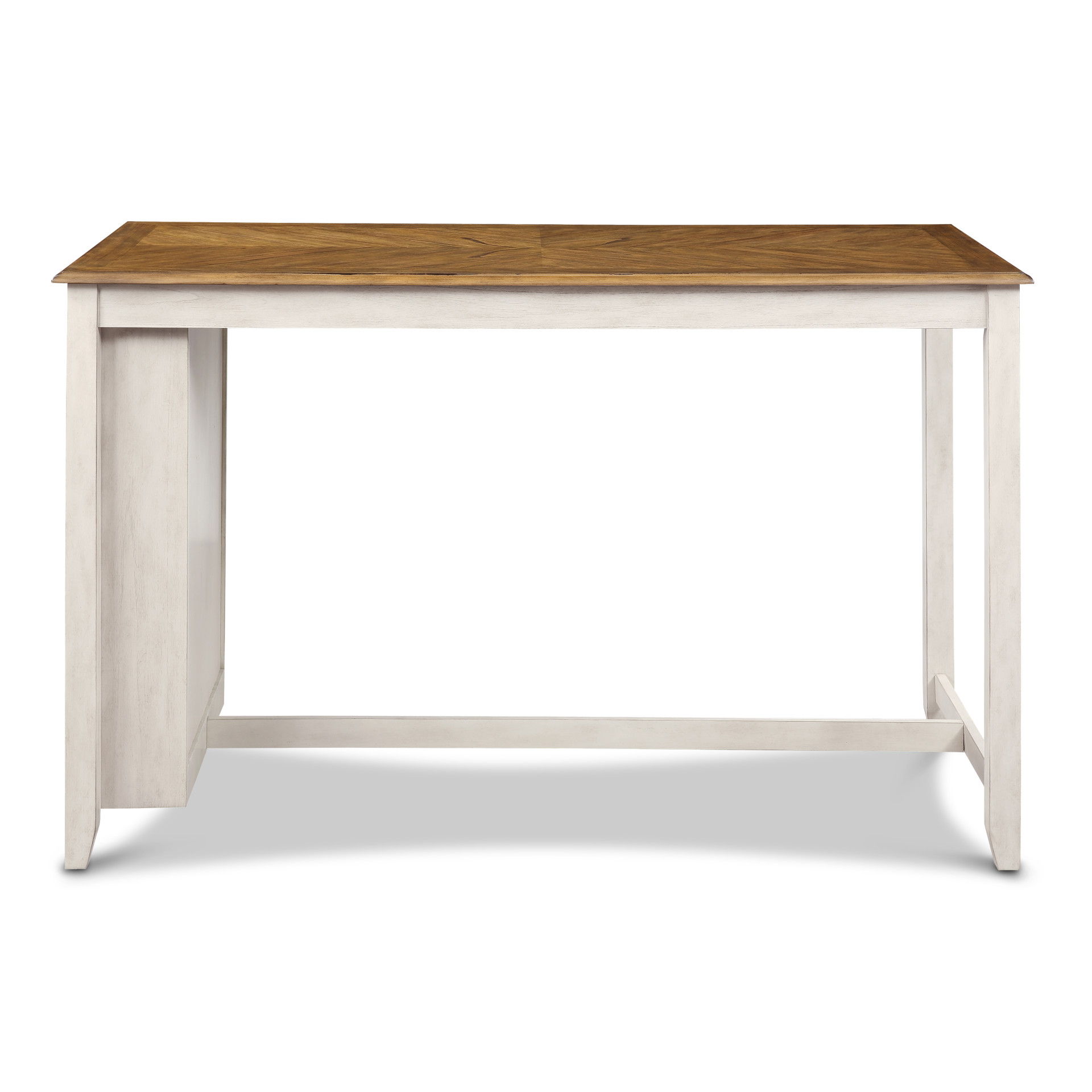 Amy - 5 Piece Counter Dining Set (Table With Storage & 4 Chairs) - 2 Tone Bisque