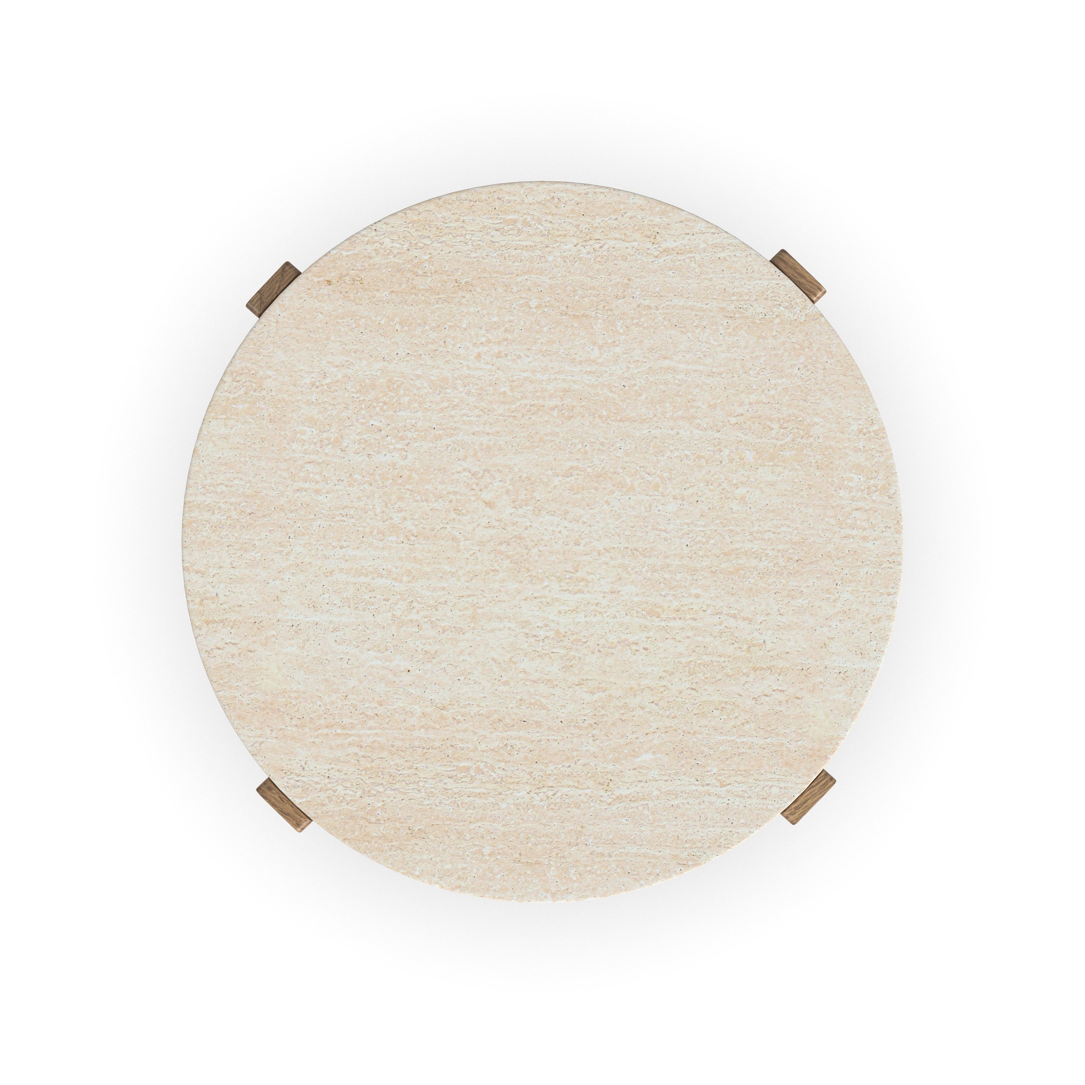Eclipse - Round End Table - Light Brown / Beige, light brown, view 4