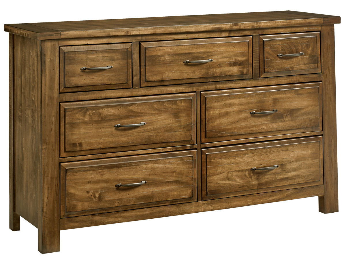Vaughan-Bassett Maple Road - 7-Drawers Triple Dresser - Antique Amish