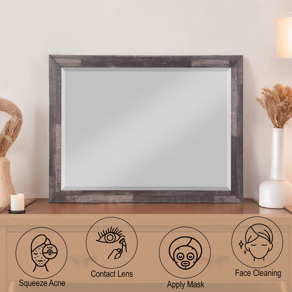 Juniper - Mirror - Dark Oak, dark brown, view 4