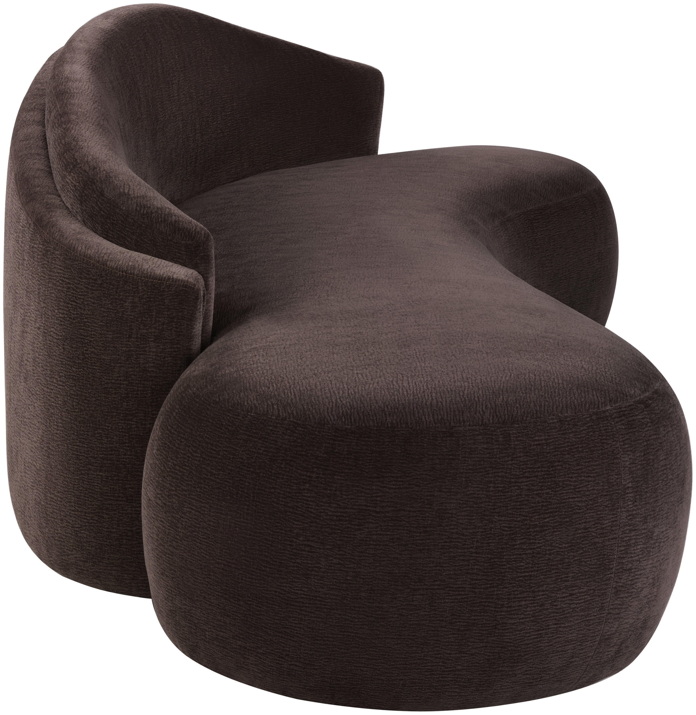 Caspian - Chenille Fabric 101" Upholstered Sofa - Brown