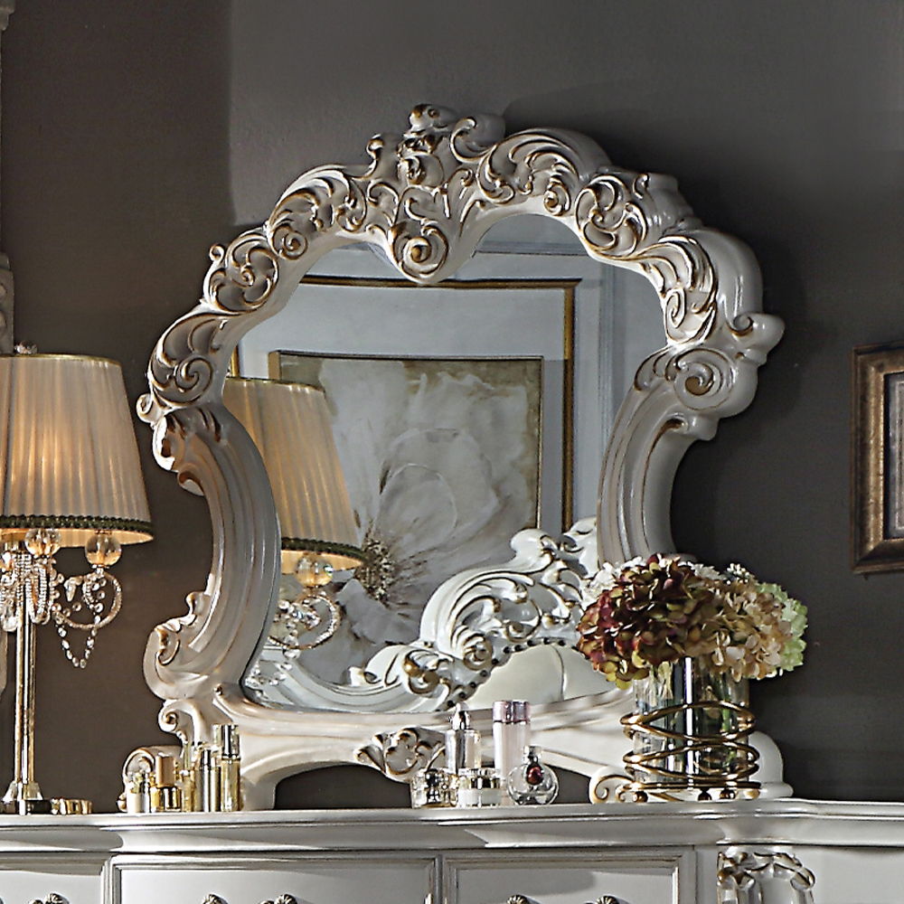 Vendome - Mirror - Antique Pearl, white