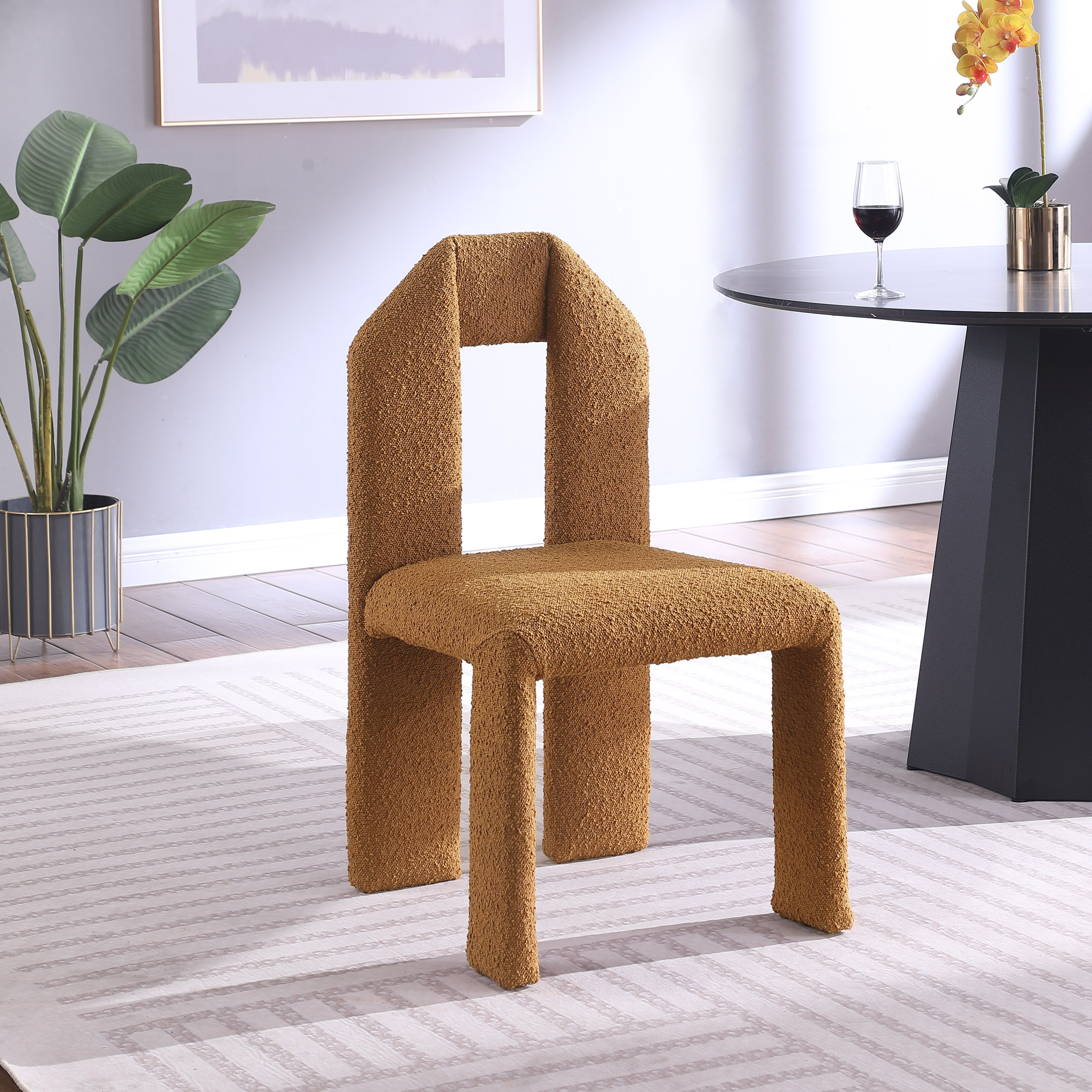Bennett - Boucle Dining Chair (Set of 2) - Saddle