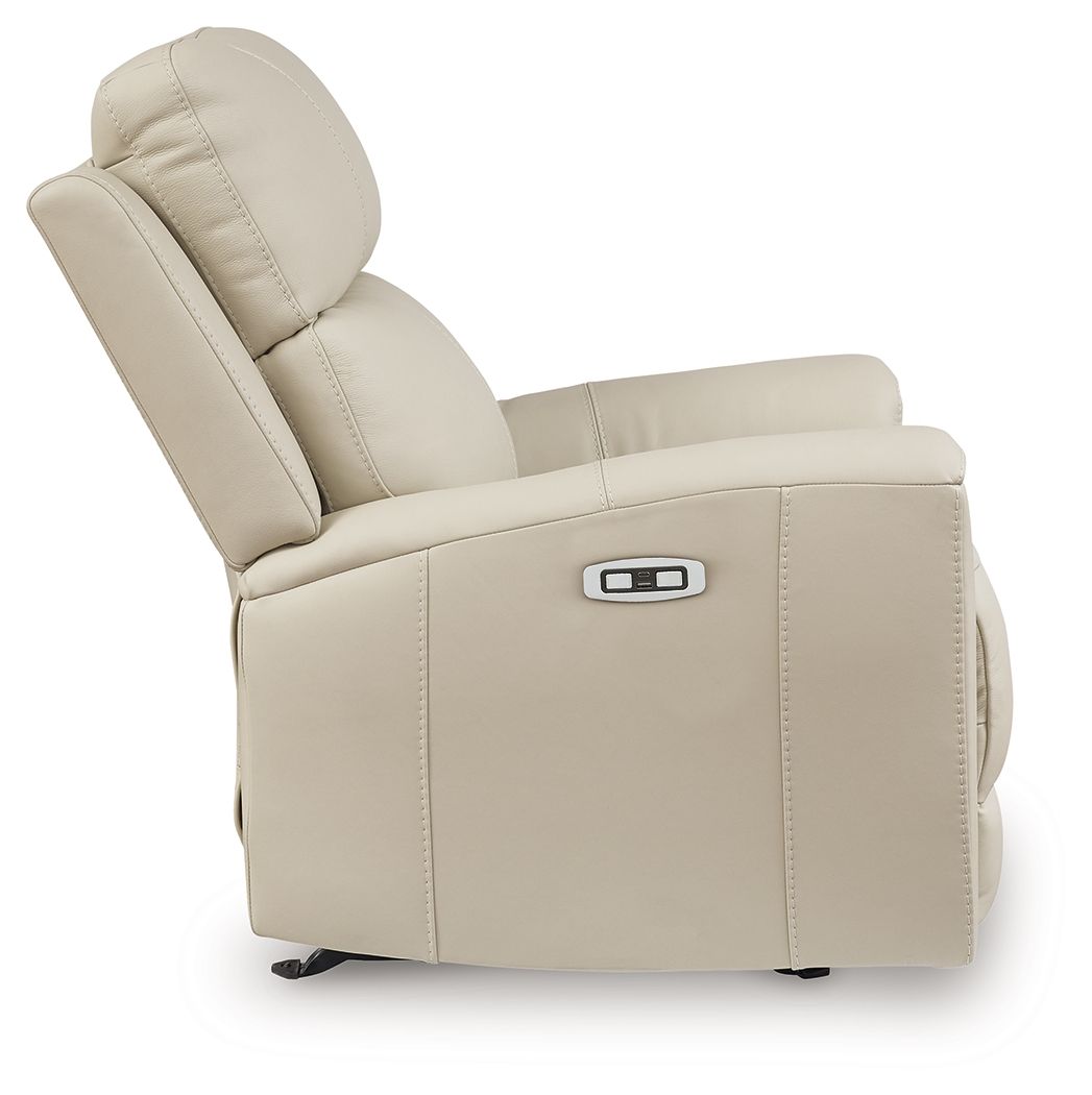 Ashley Furniture Dahlmoore - 3 Pc. - Power Reclining Sofa, Power Reclining Loveseat With Console, Power Rocker Recliner - Almond - Image 14