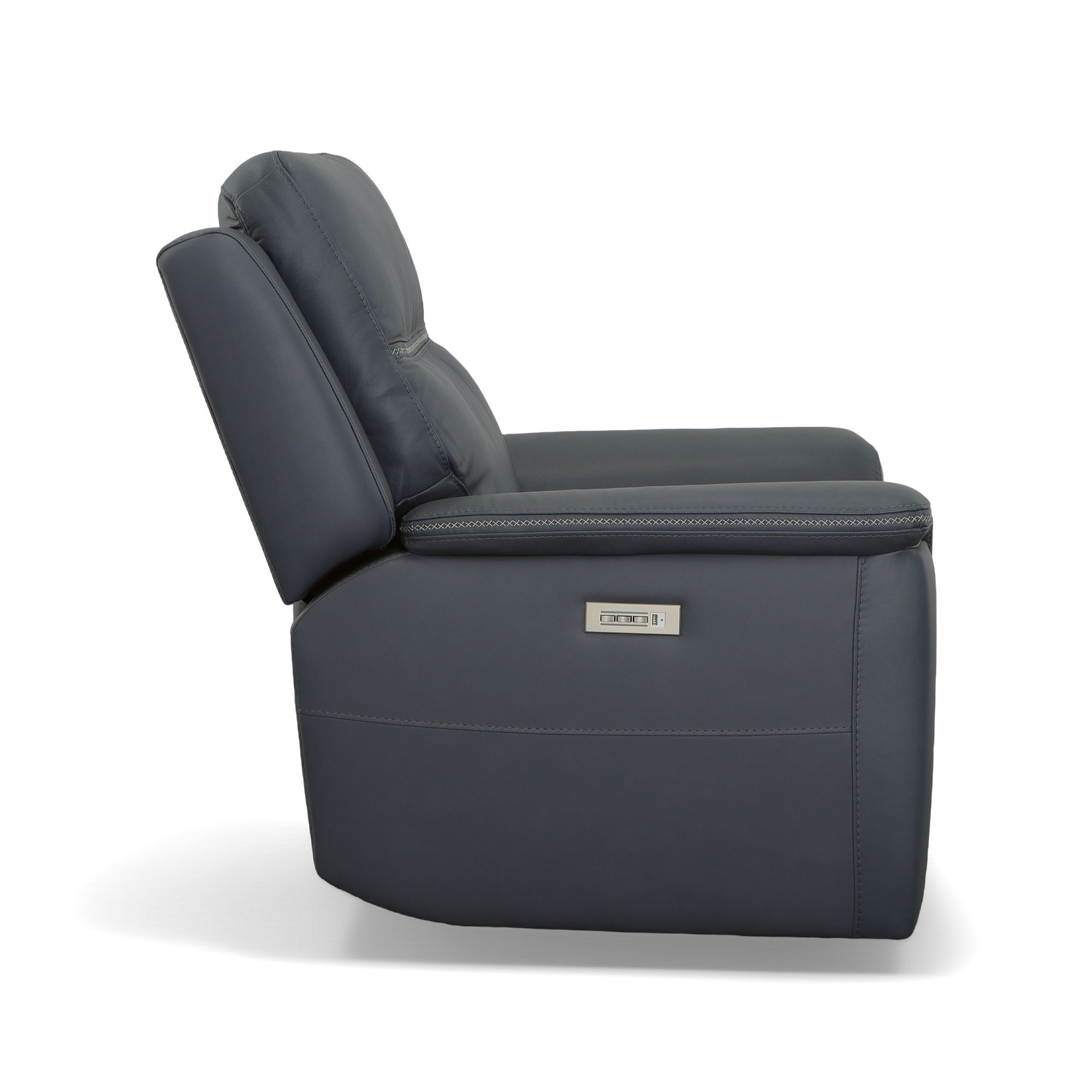 Sawyer - Power Recliner With Power Headrest & Lumbar - Marine, dark gray, view 4