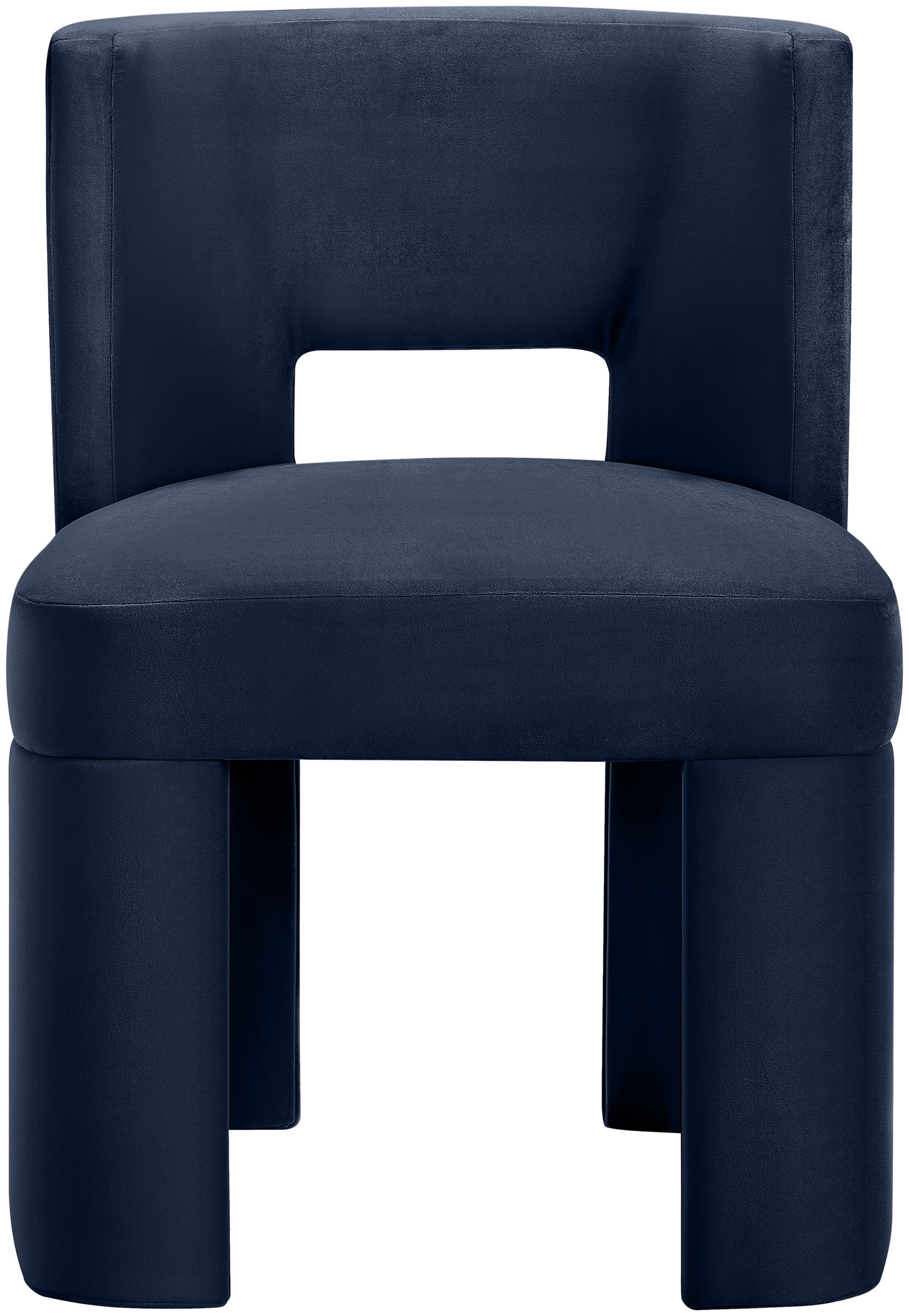 Zuno - Velvet Performance Fabric Upholstered Dining Chair (Set of 2) - Navy