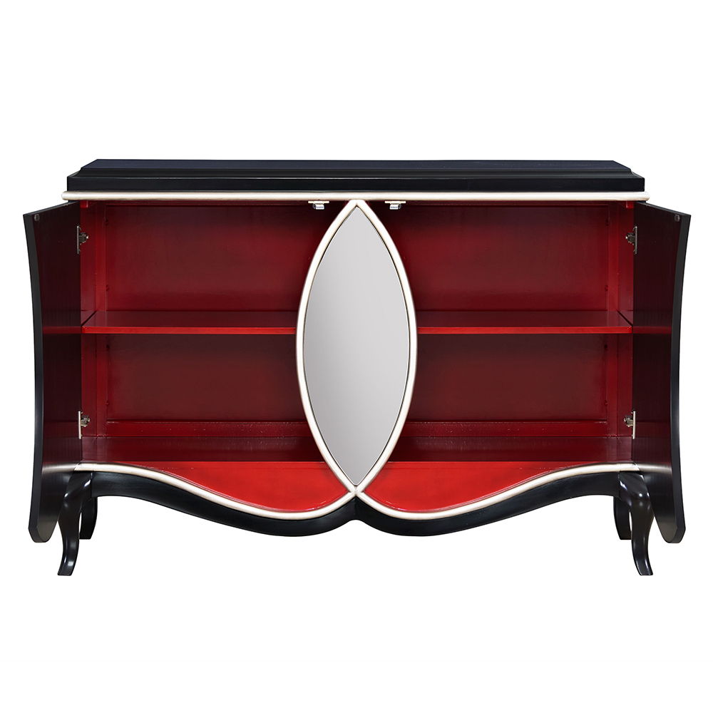 Ashor - Console Cabinet - Black, black, view 3