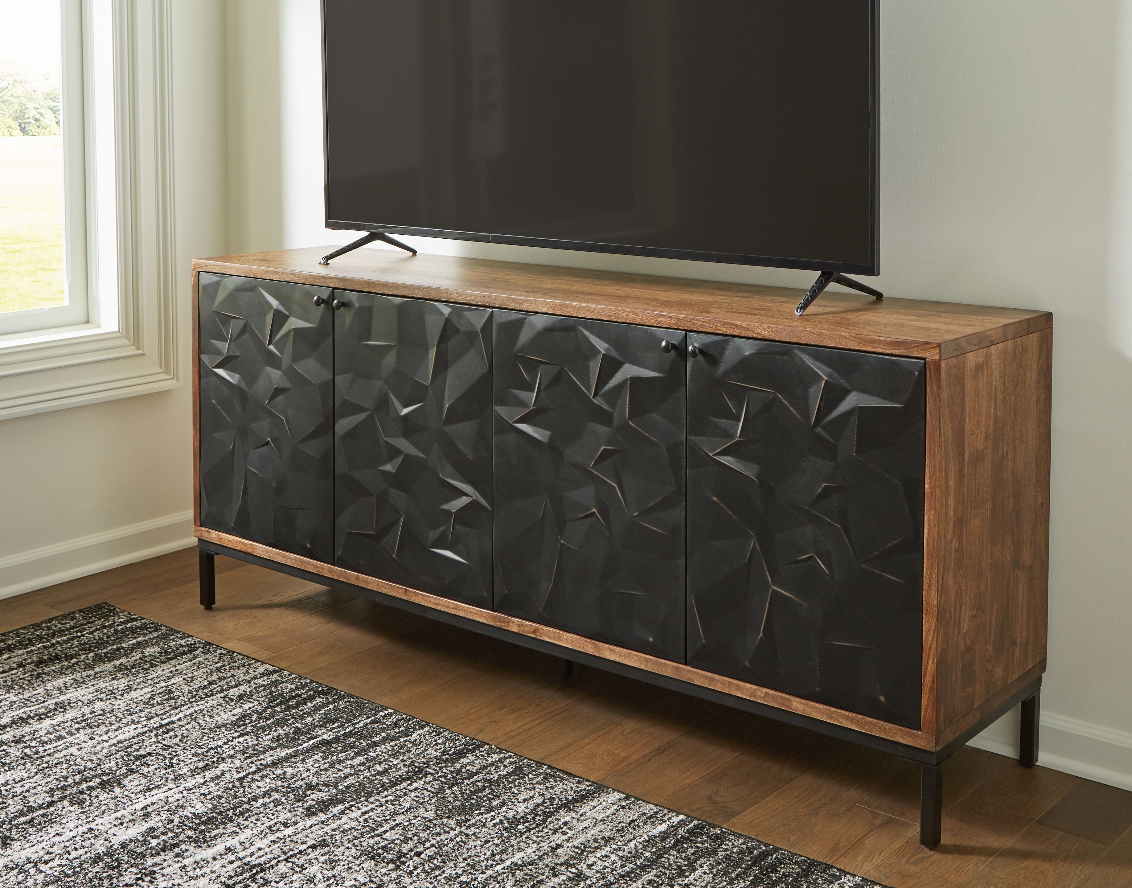 Ashley Furniture Dorannby - Accent Cabinet - Black / Brown - Image 6