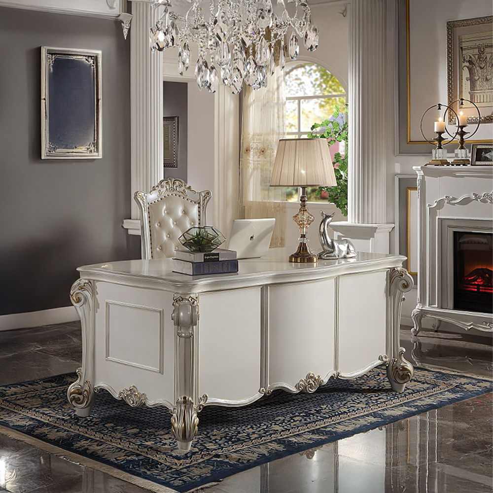 Vendome - Executive Writing Desk - Antique Pearl, white, view 2