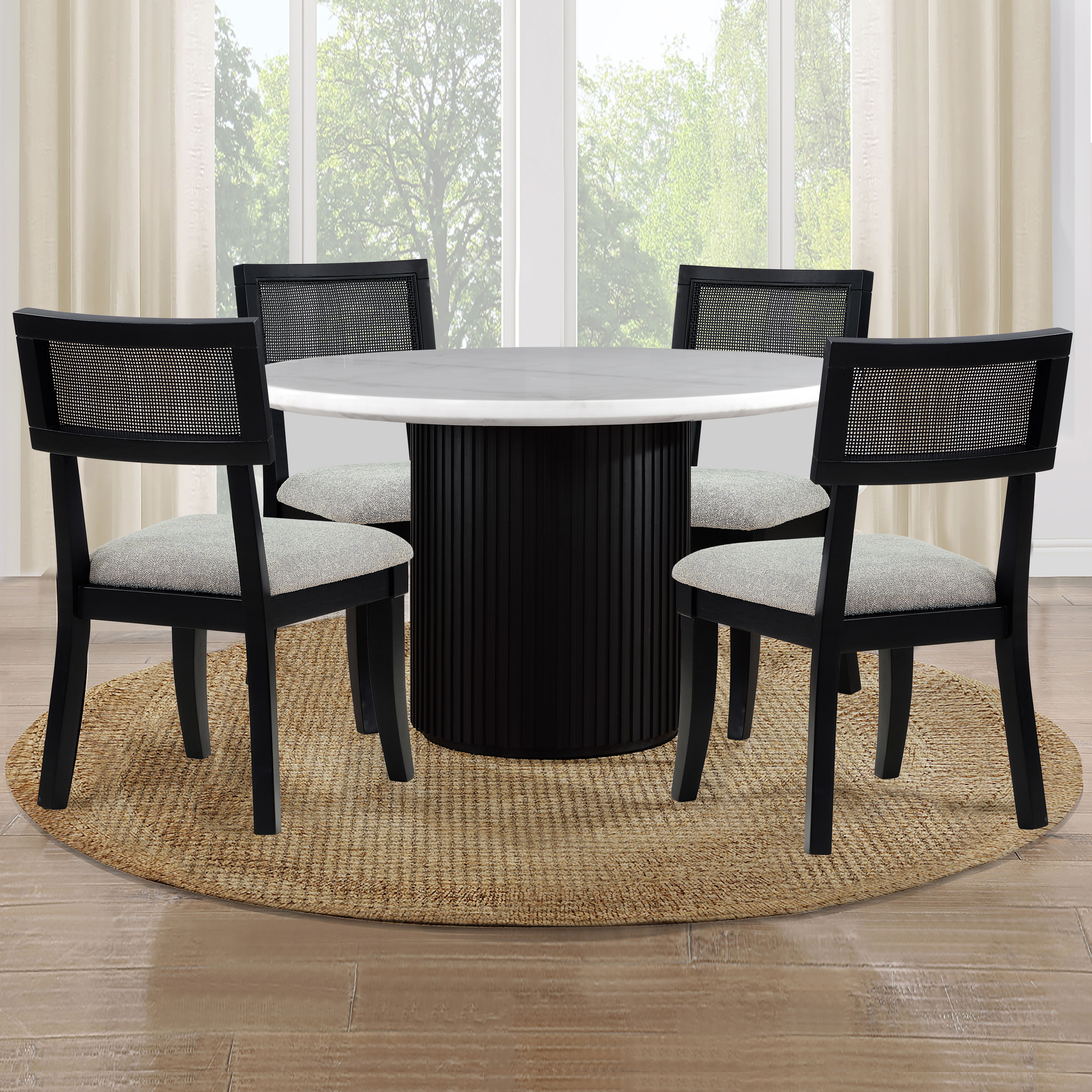 Colvin - 5 Piece Table With Chairs - White
