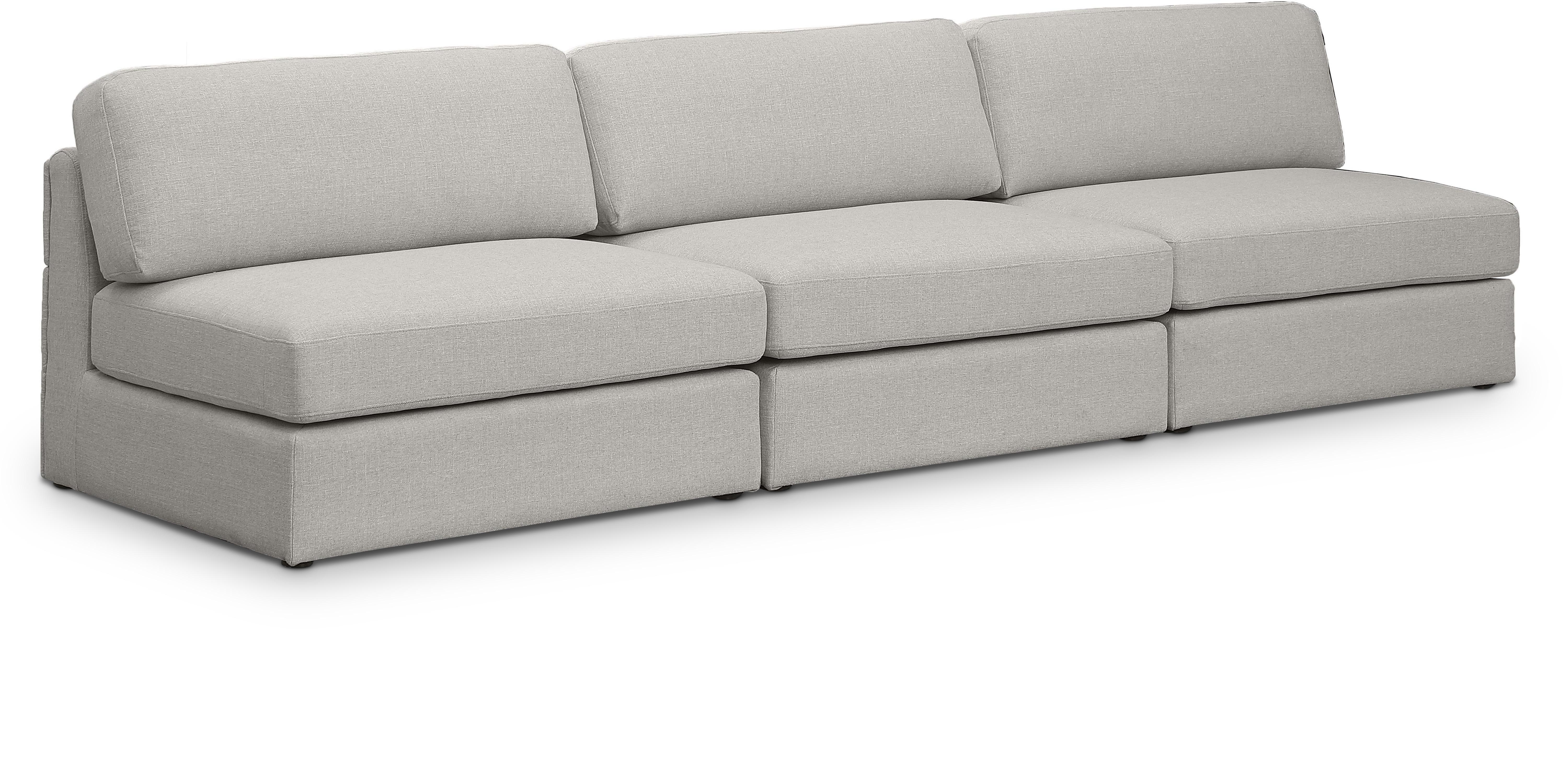 Beckham - Modular 3 Seat Armless Sofa - Beige