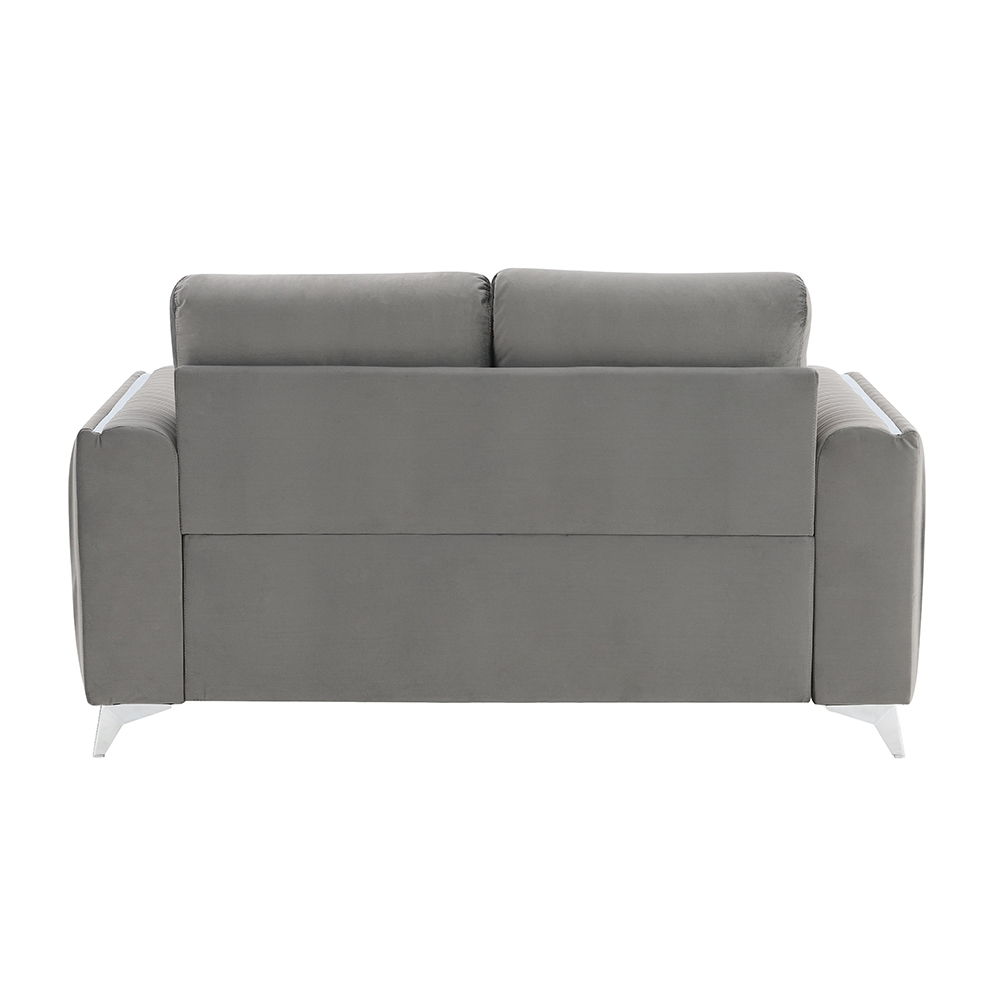 Wenona - Loveseat - Gray Velvet, gray, view 3
