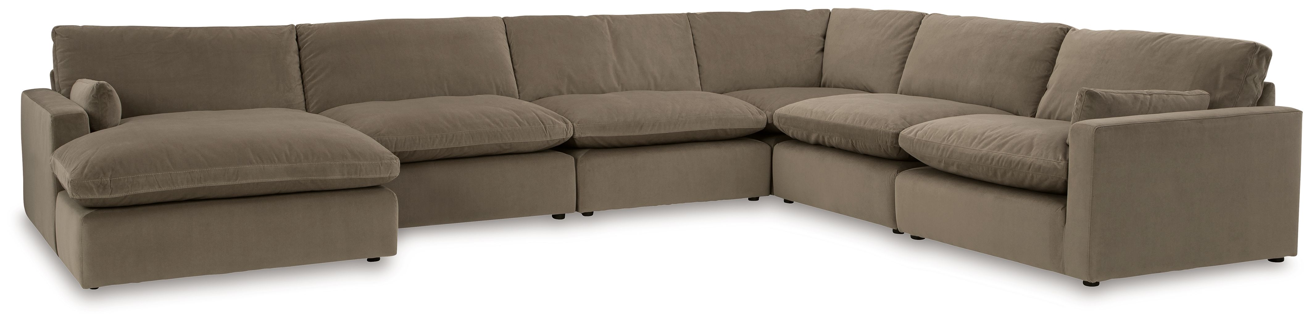 Ashley Sophie - Cocoa - 6-Piece Sectional With Laf Corner Chaise