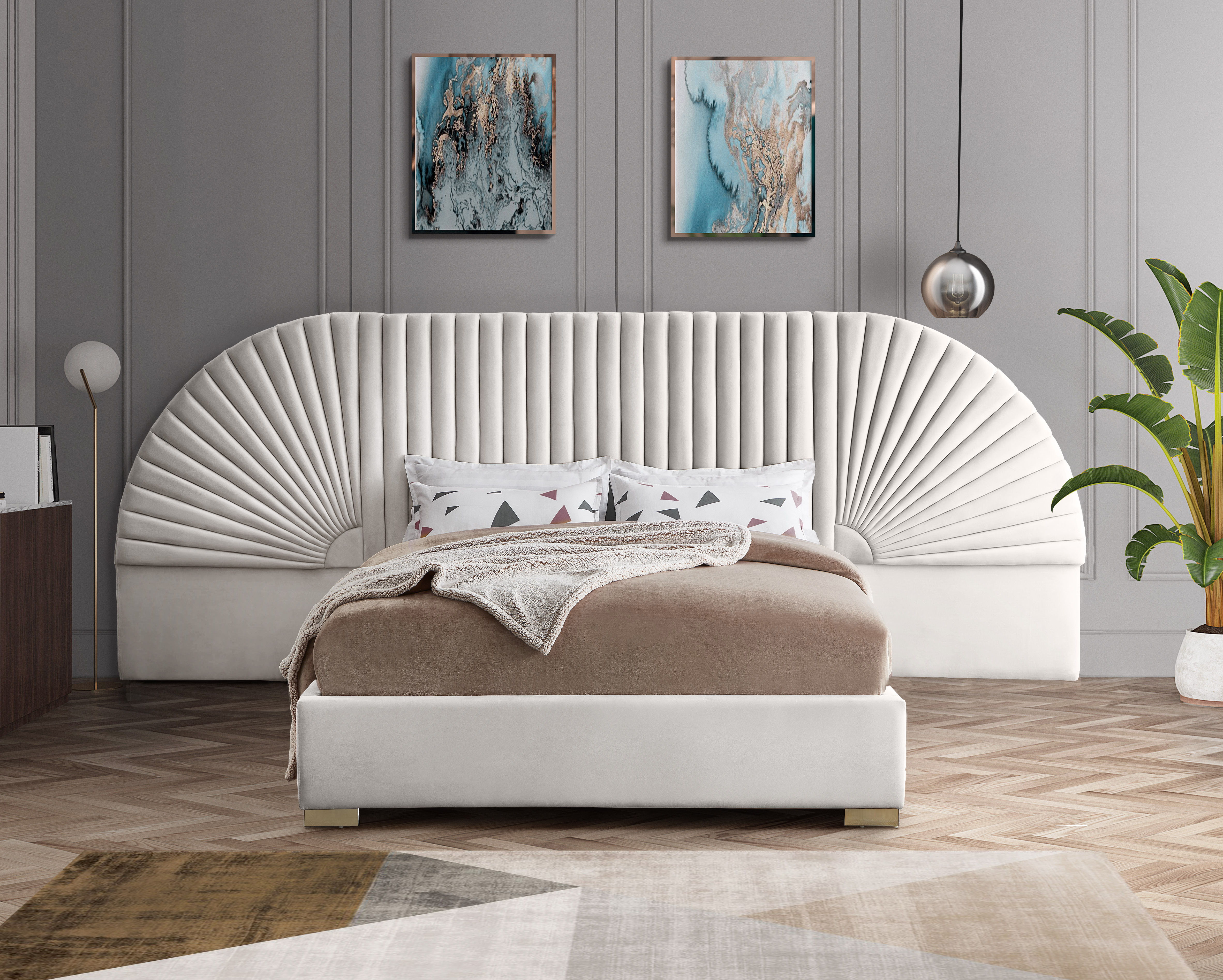 Cleo - Queen Bed - Cream