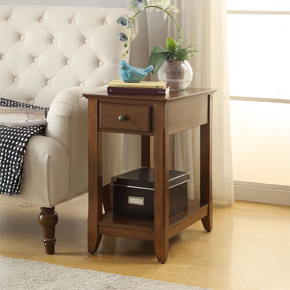 Bertie - Accent Table - Walnut, dark brown