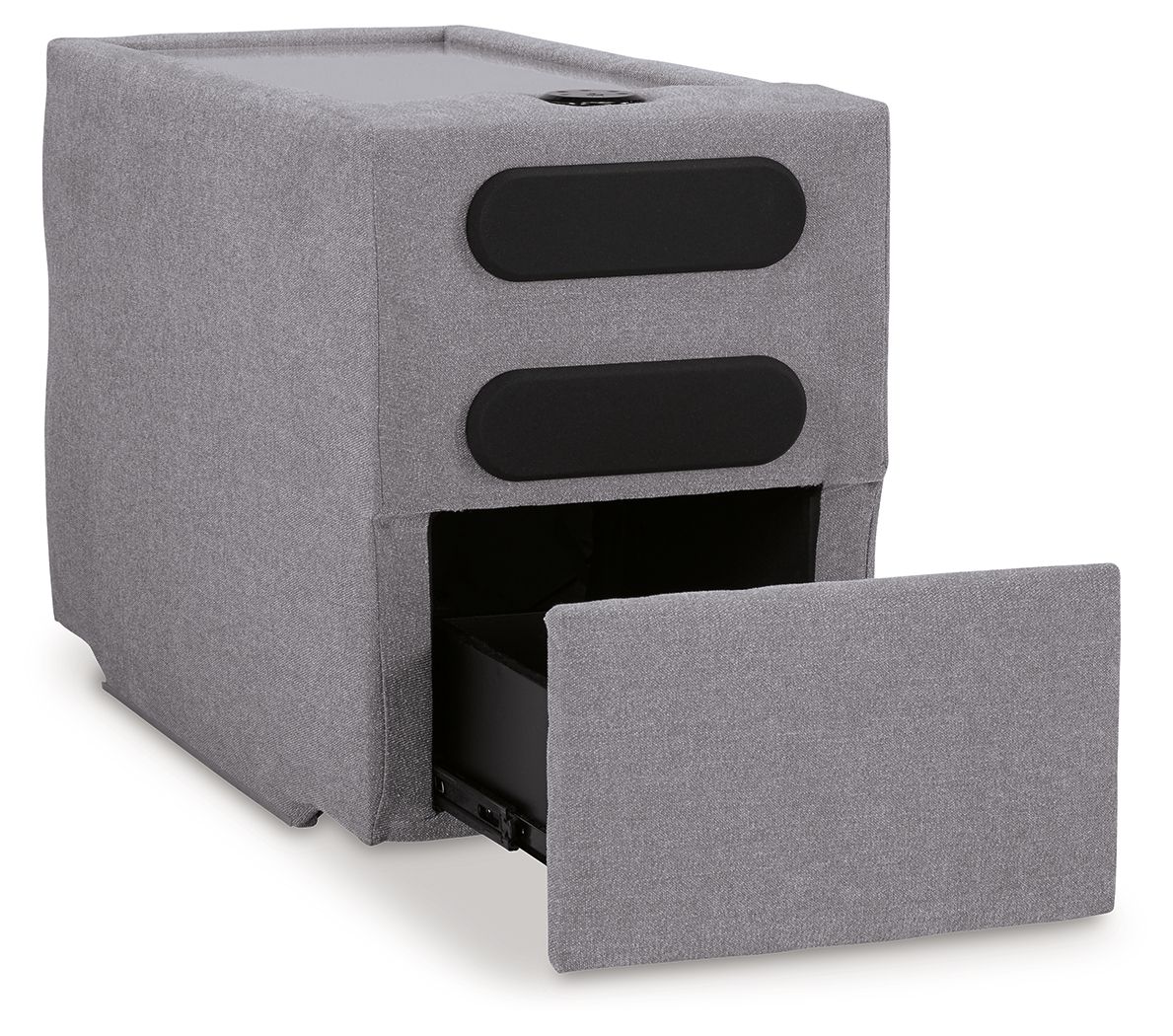 Modmax - 5-Piece Sectional With Audio System And With Storage Console - Granite