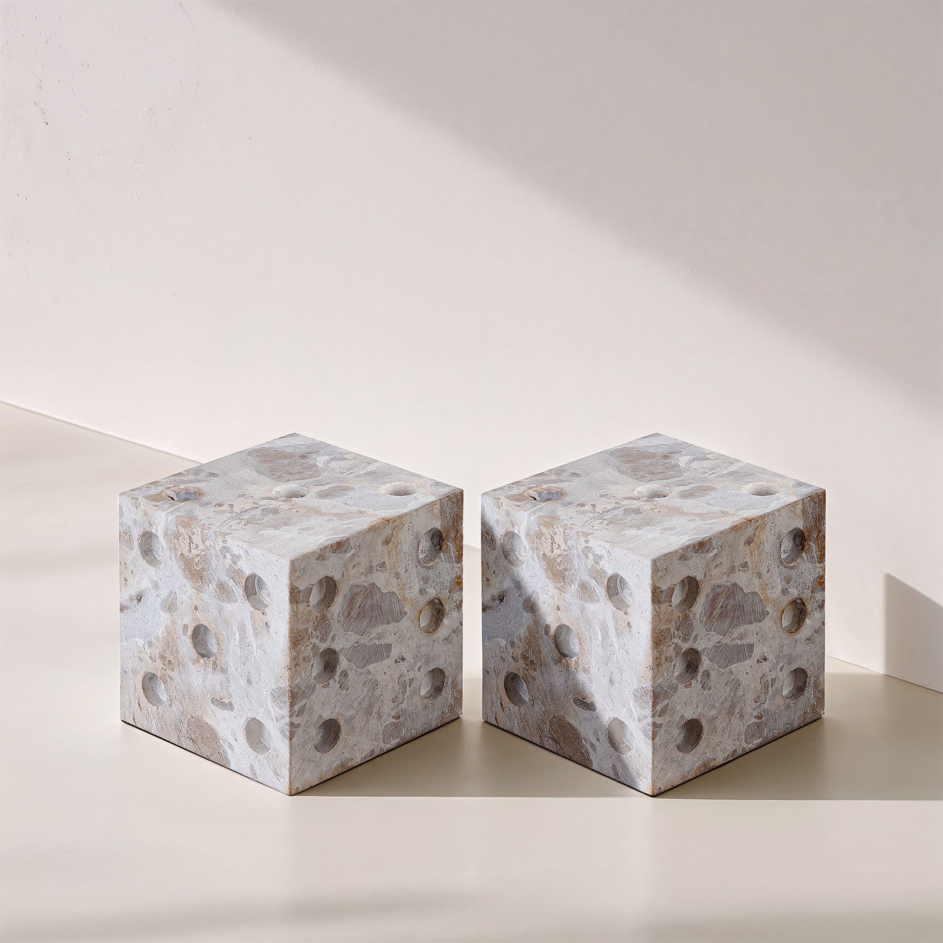 Dice - Marble Decorative - Beige
