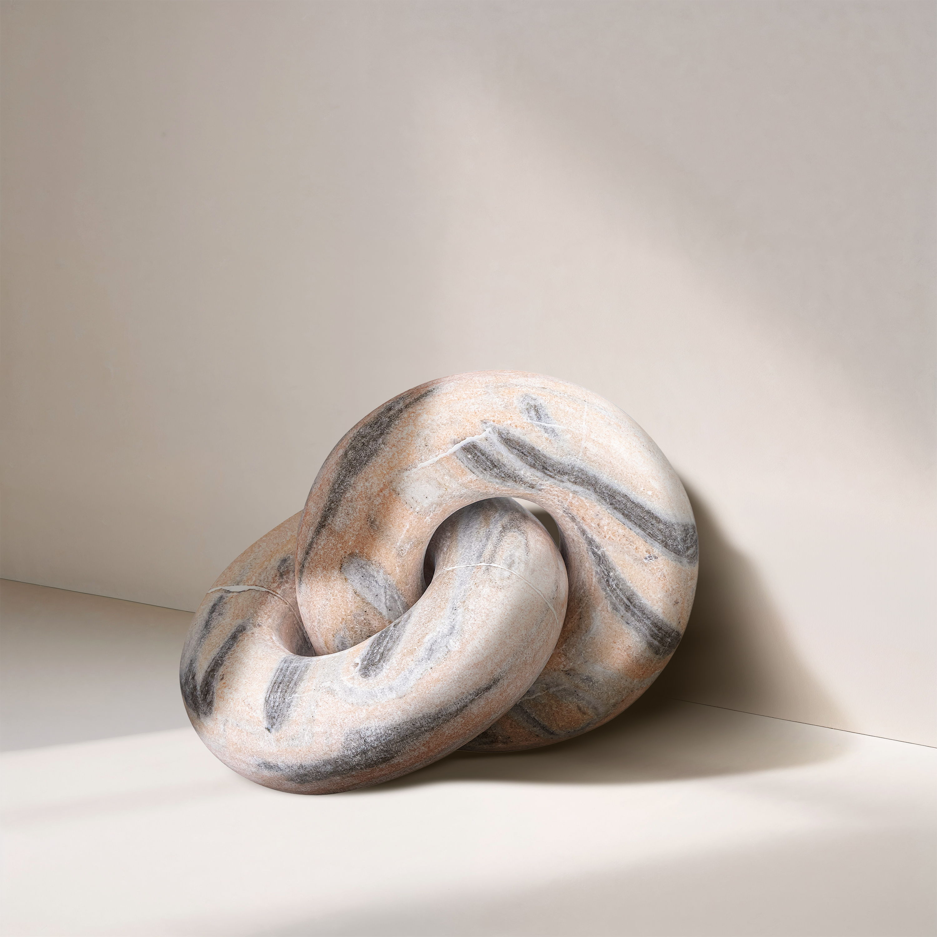Knot - Marble Decorative - Pink