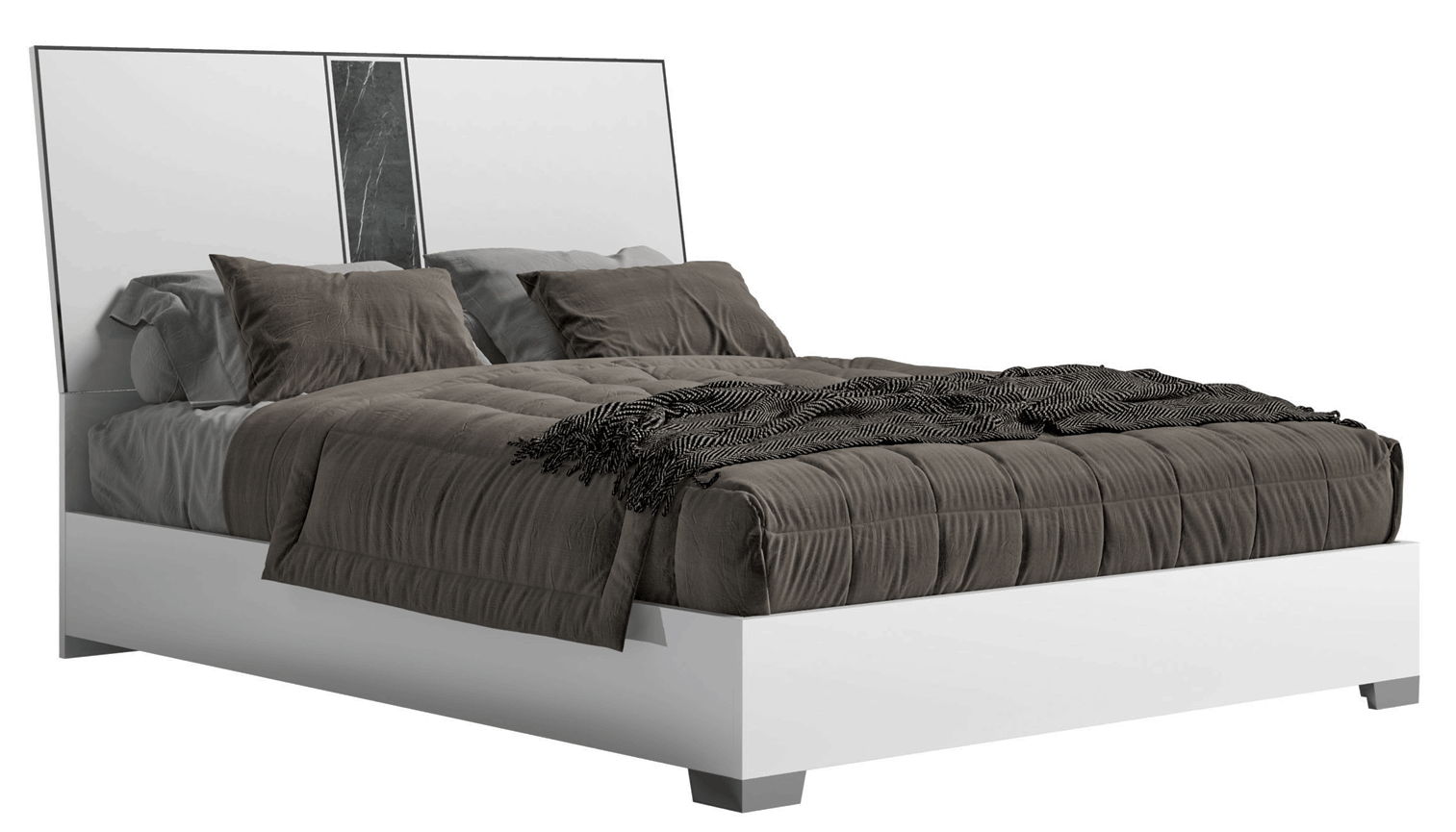 Bianca - Marble Queen Size Bed - White