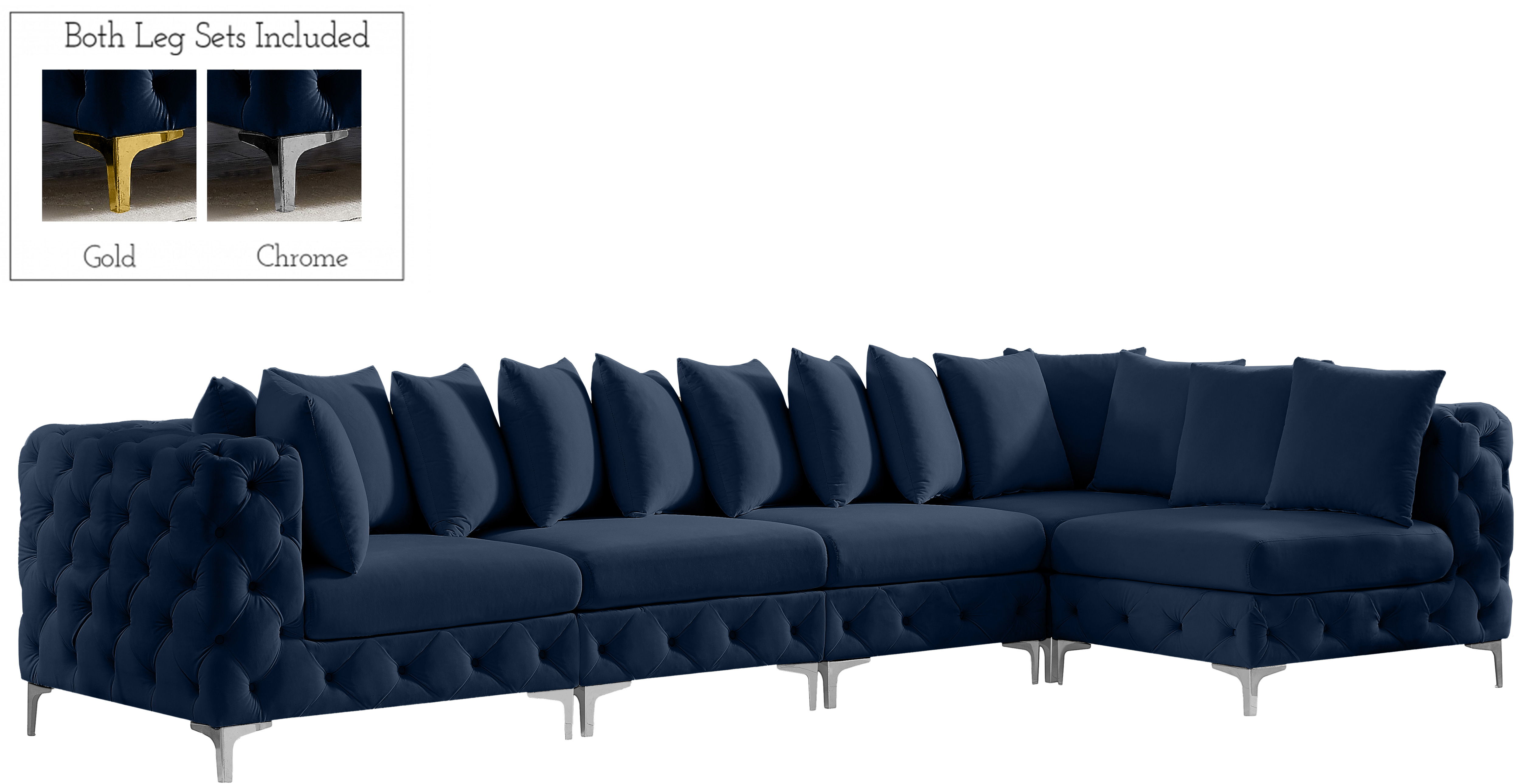 Tremblay - 5 Piece Modular Sectional - Navy