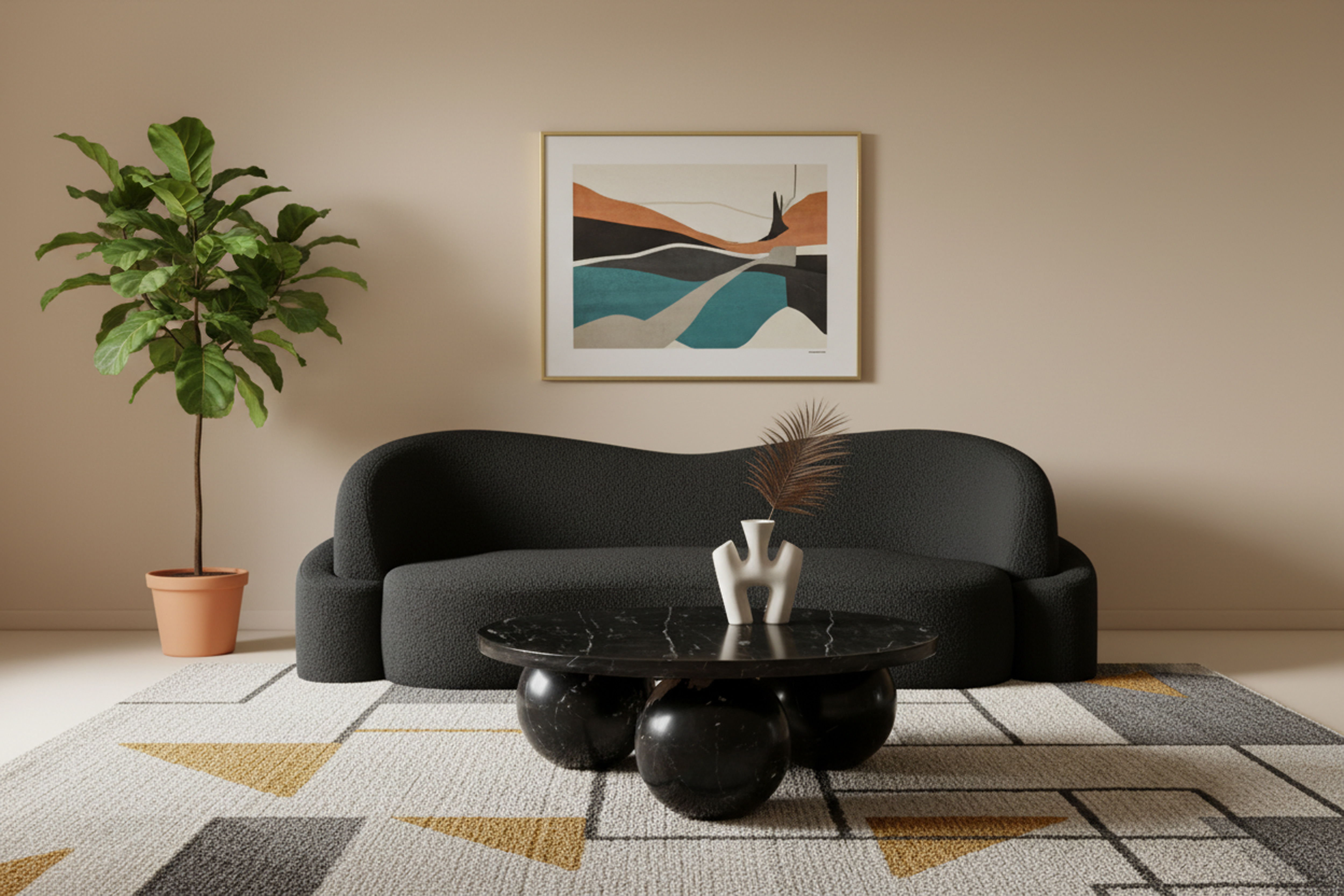 Spherical - Coffee Table (4 Boxes) - Black