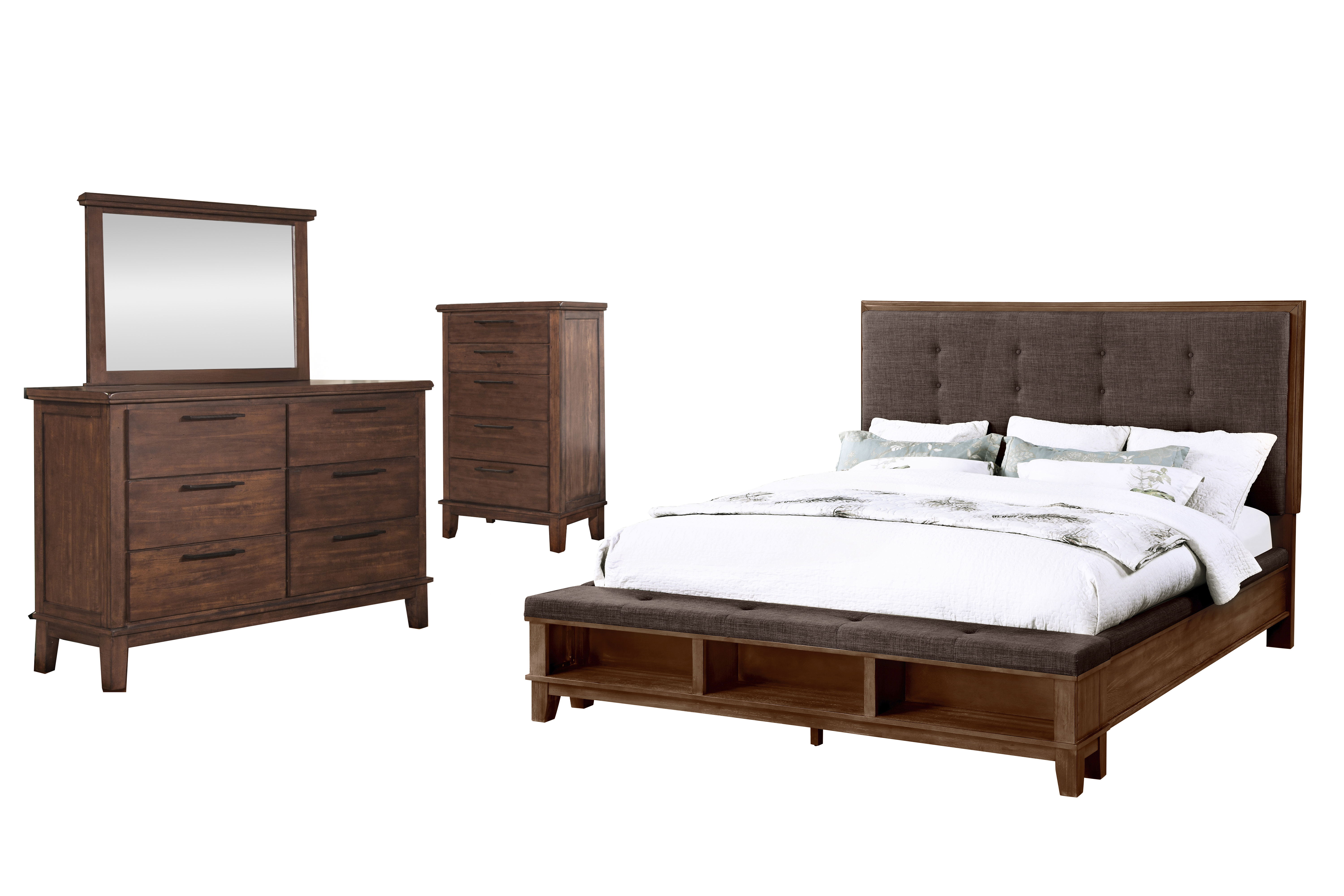 California King · 4 Pc · Bed, Dresser, Mirror, Chest