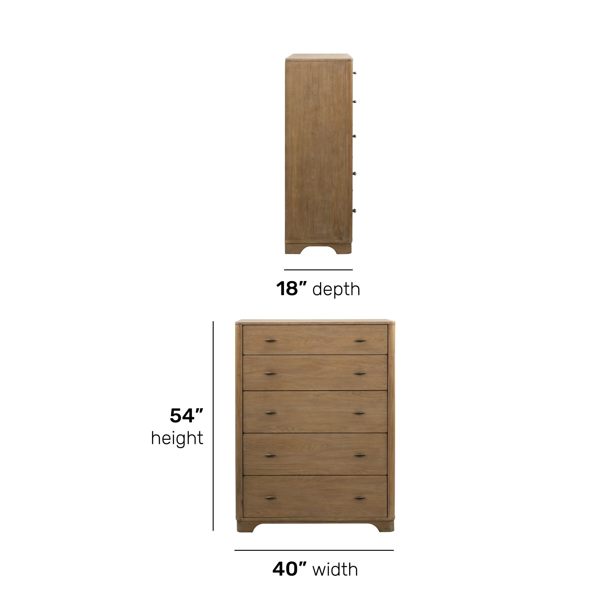 Normandy - Drawer Chest - Light Brown, light brown, view 7